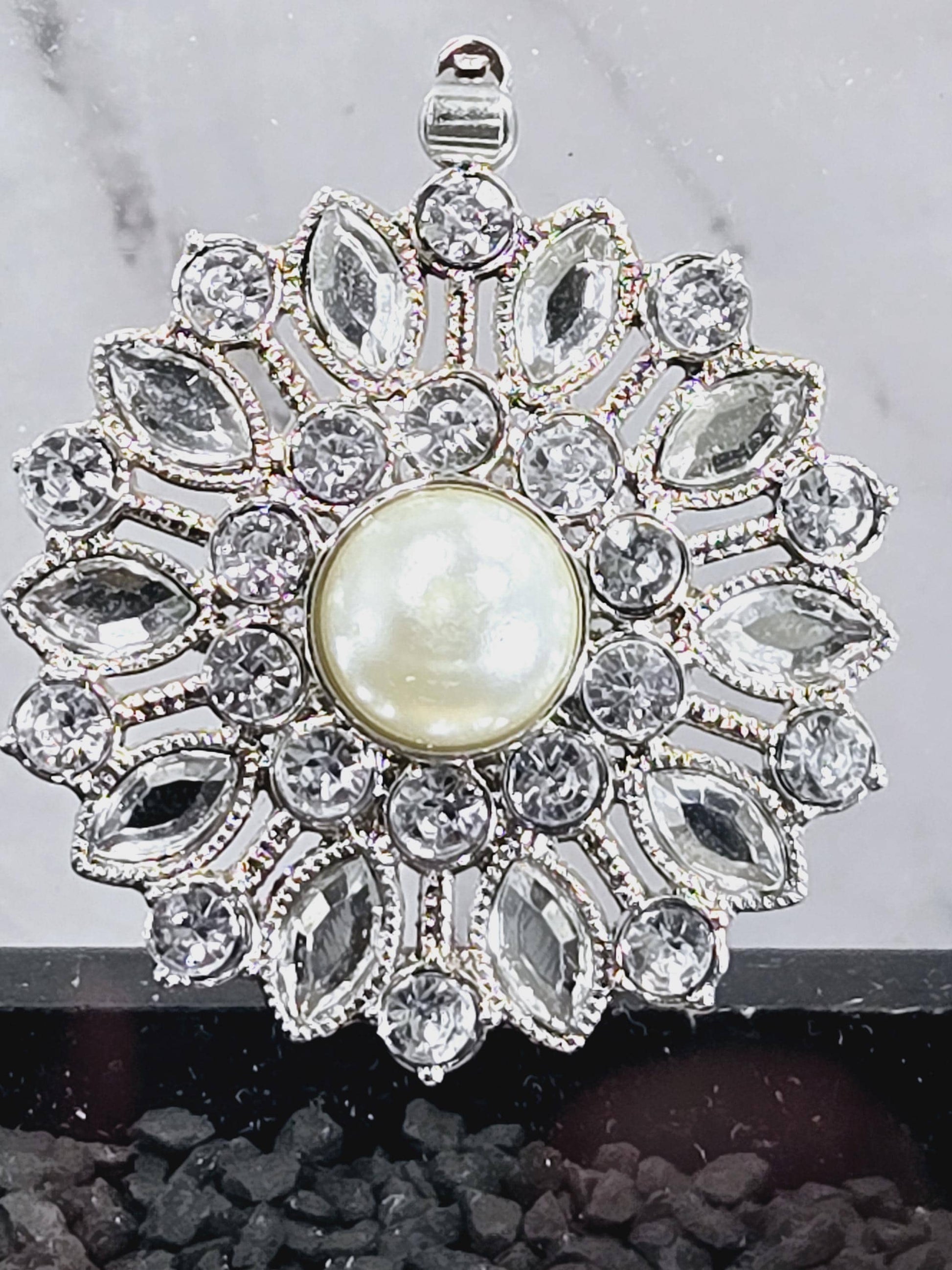 Baroque Goth Style Ornate Silver Toned Focal Pendant for Jewelry making & Decor | Beads for Jewelry Making | DIY Bracelet Earring Supply