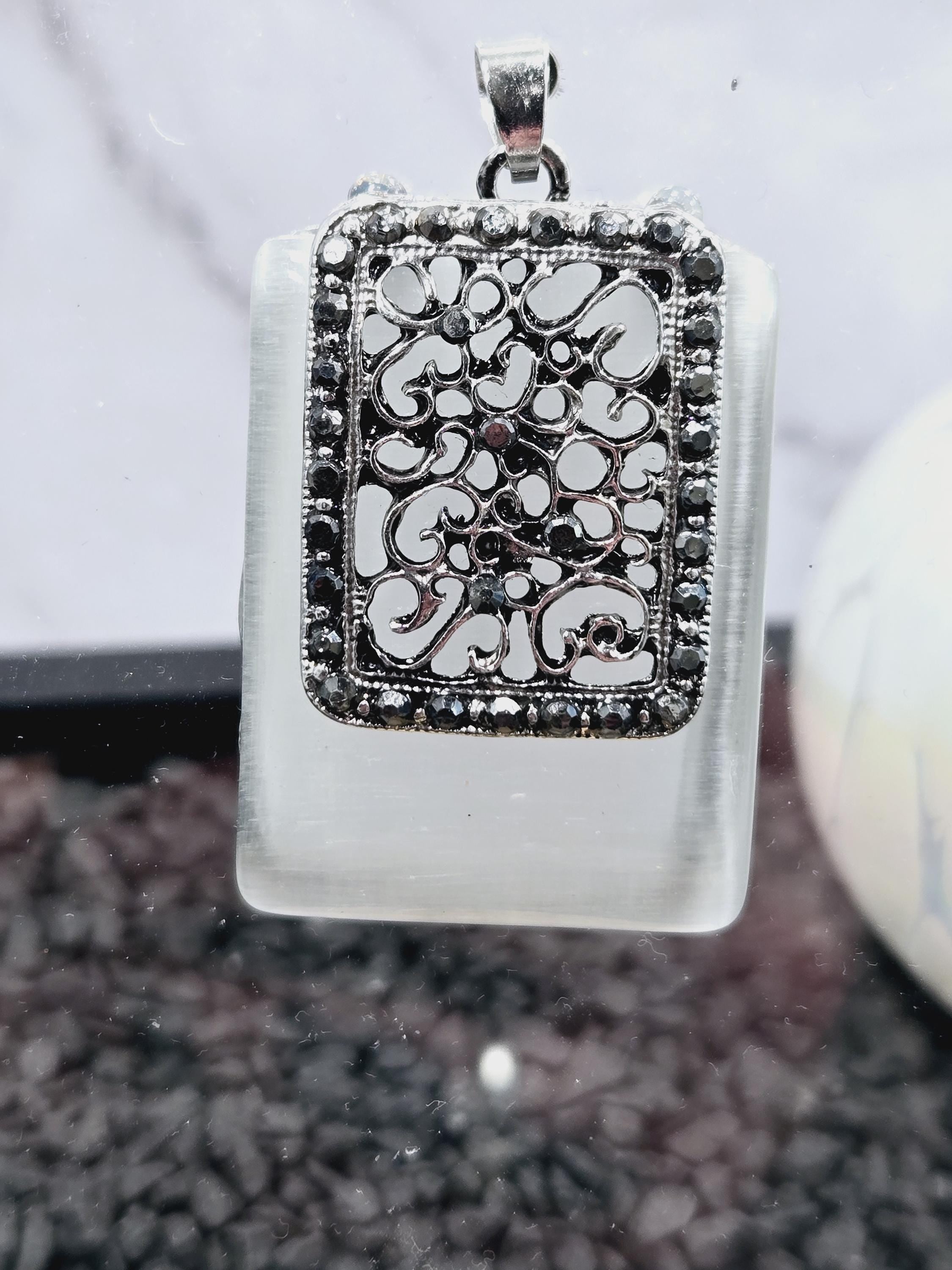 Steampunk Medallion Pendant, Fallen Angel Design (Gunmetal Silver Tone) | Beads for Jewelry Making | DIY Bracelet Earring Supply
