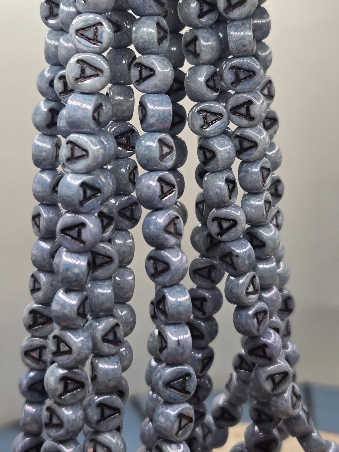 Vintage Czech Glass "A" Beads: 8mm Coin Strand