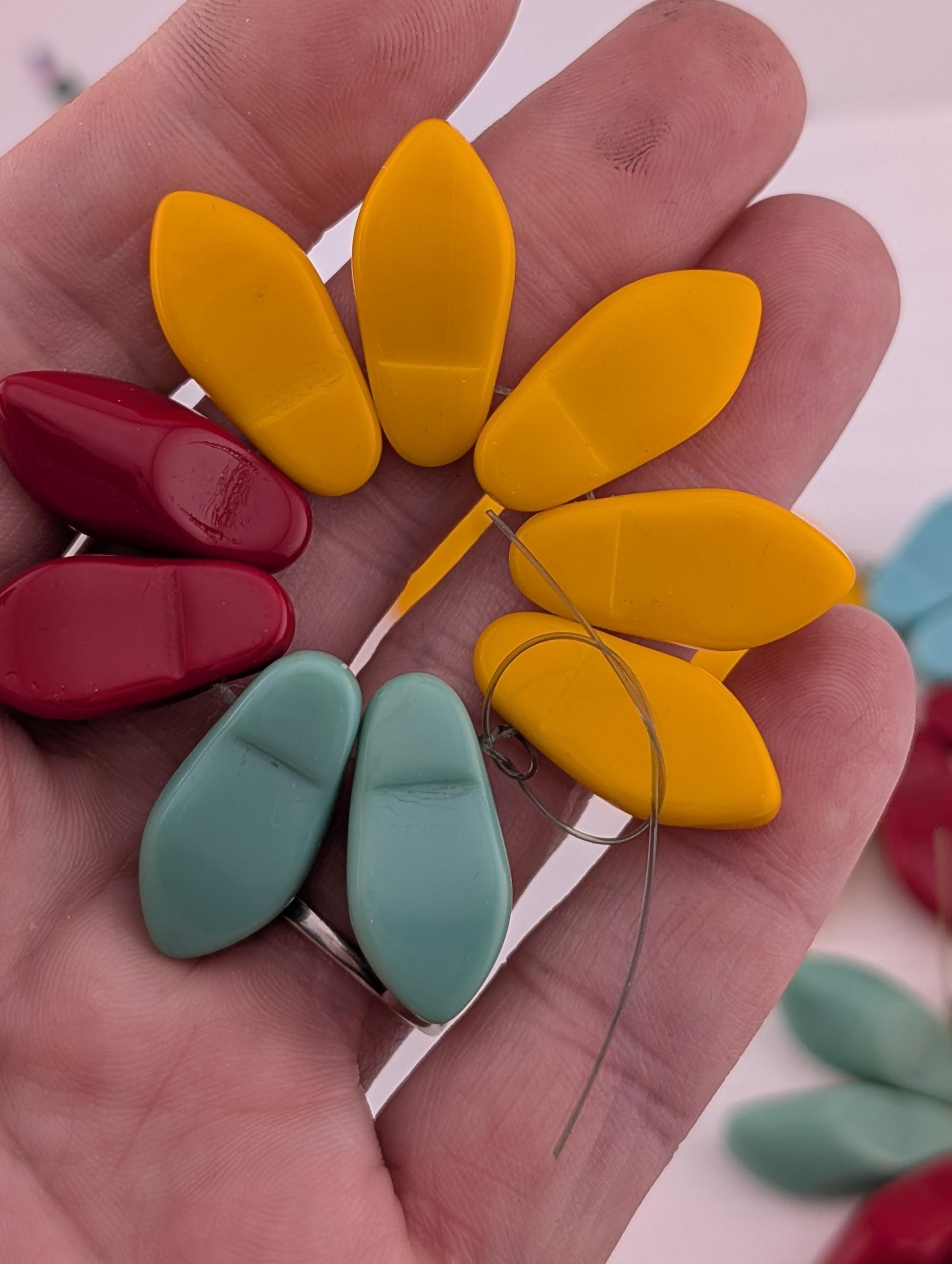23x10mm Czech Glass Clog Shoe Beads: Boho Jewelry Making Supply (9 pcs) | Beads for Jewelry Making | DIY Bracelet Earring Supply