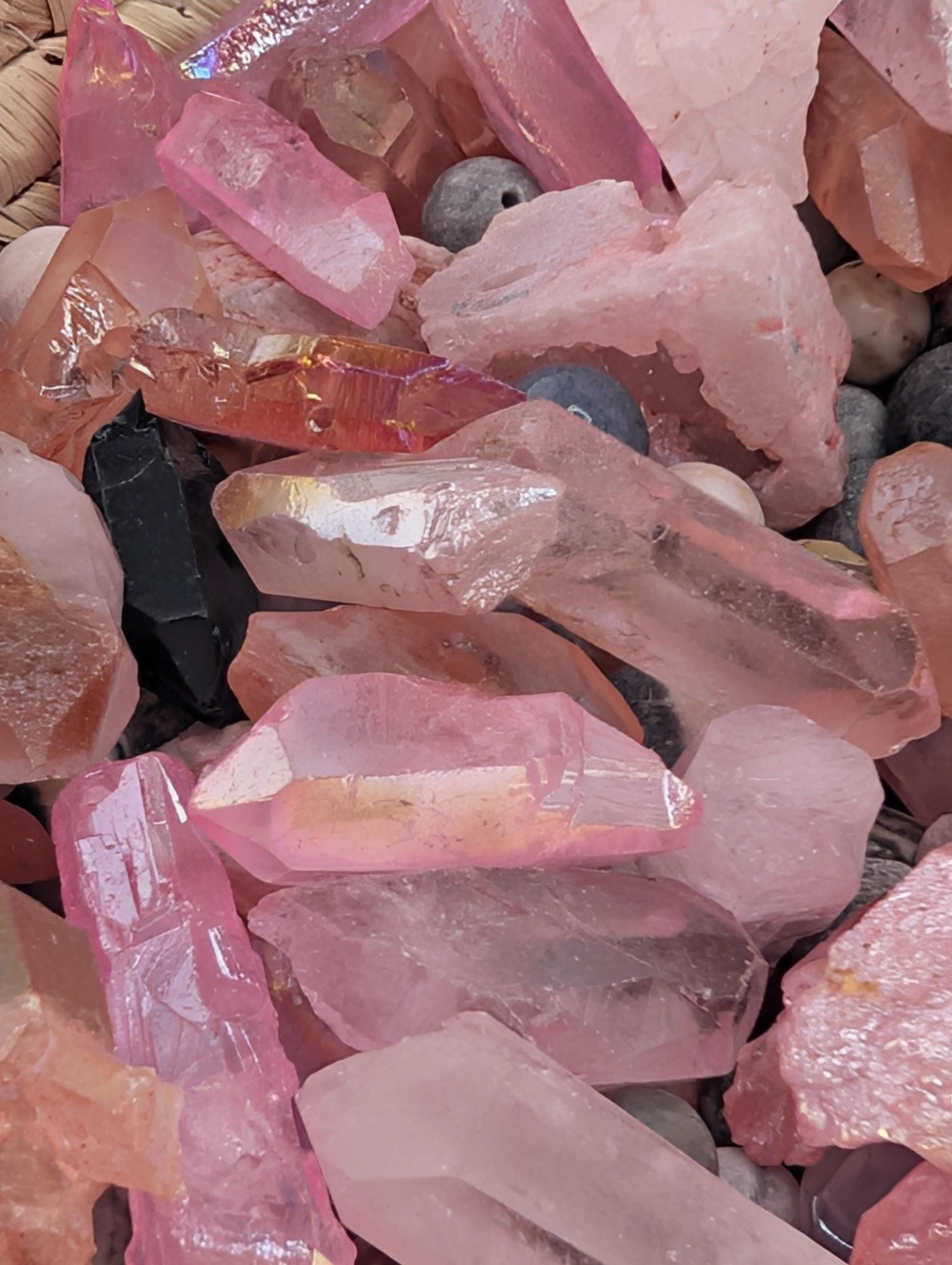 Black Tie Bubblegum Gemstone Bead Mix - Natural Semi-Precious Craft Lot | Jewelry Making Bracelet Supply | Learise Curated Mix