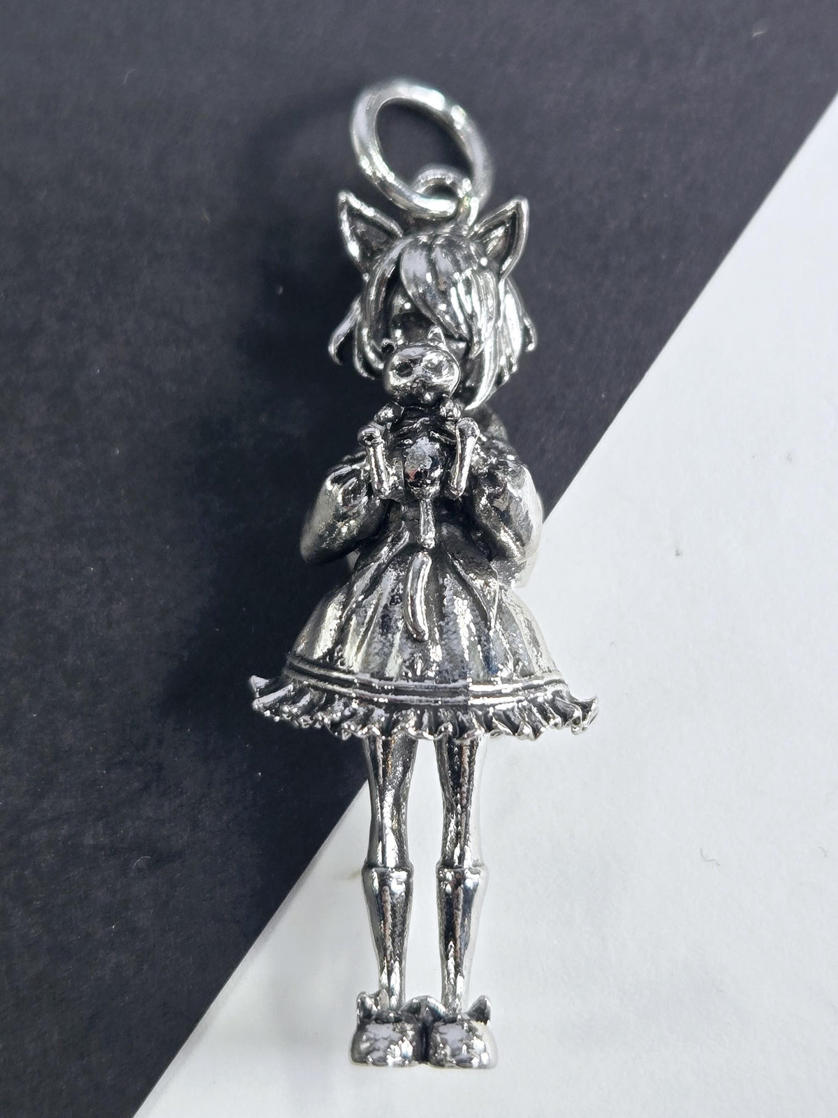 Anime Sci Fi Pendant, Fallen Angel - Silver Plated Alloy | DIY Jewelry