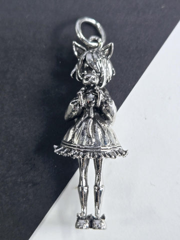 Anime Sci Fi Pendant, Fallen Angel - Silver Plated Alloy | DIY Jewelry