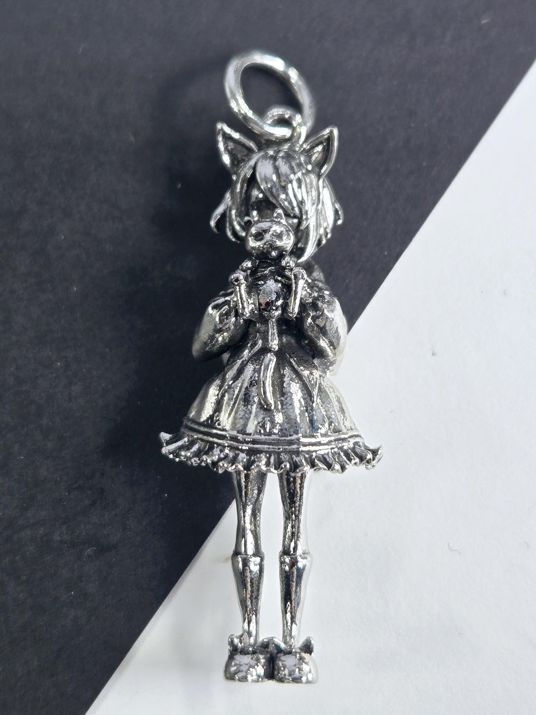 Anime Sci Fi Pendant, Fallen Angel - Silver Plated Alloy | DIY Jewelry