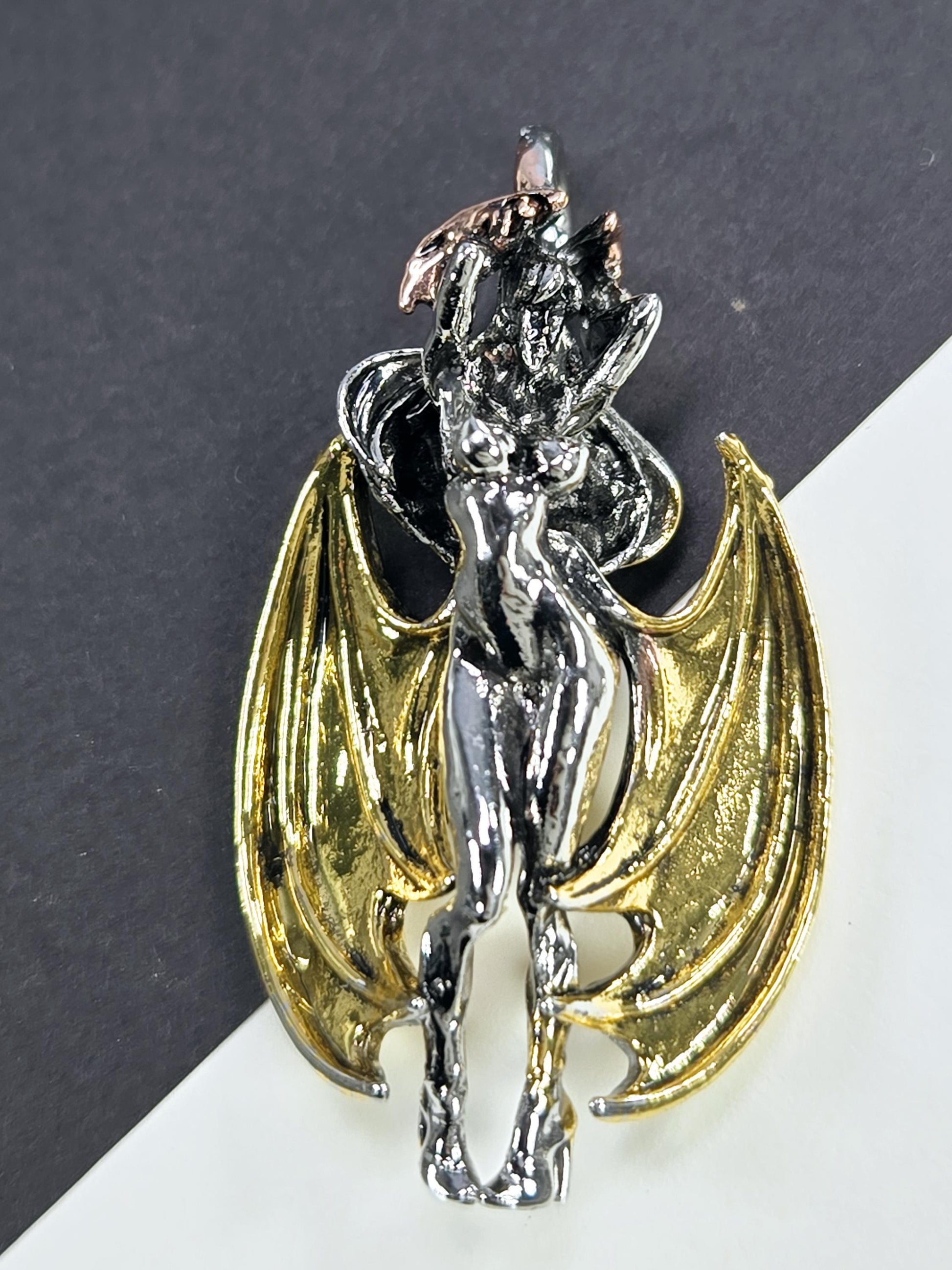 Fantasy Girl Pendant, Silver Plated Charm (Lightweight, DIY Friendly) | Beads for Jewelry Making | DIY Bracelet Earring Supply
