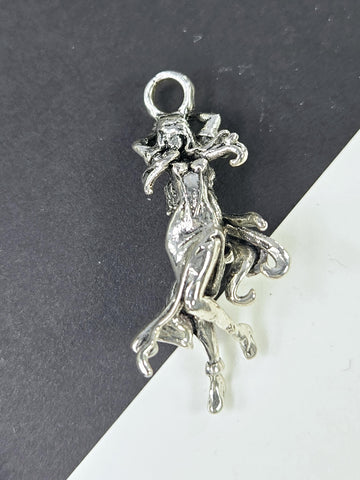 Angel Pendant Charm: Gothic Fantasy Style (Silver Plated Metal) | Beads for Jewelry Making | DIY Bracelet Earring Supply