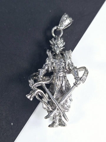 Anime Fantasy Pendant: Silver Plated Cosmic Charm | Beads for Jewelry Making | DIY Bracelet Earring Supply