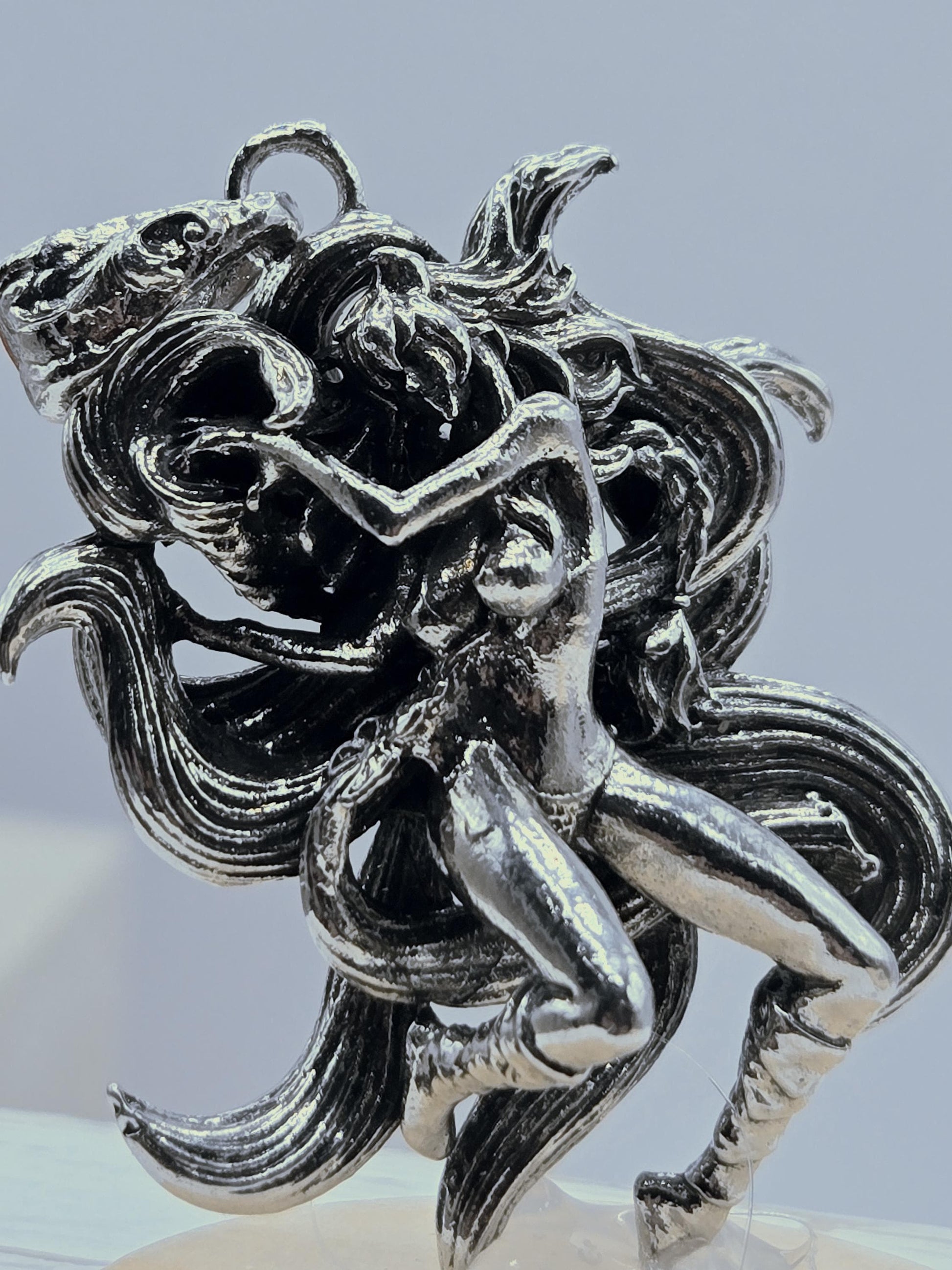 Angel Pendant: Gothic Fantasy Style (Silver Plated Charm) | Beads for Jewelry Making | DIY Bracelet Earring Supply