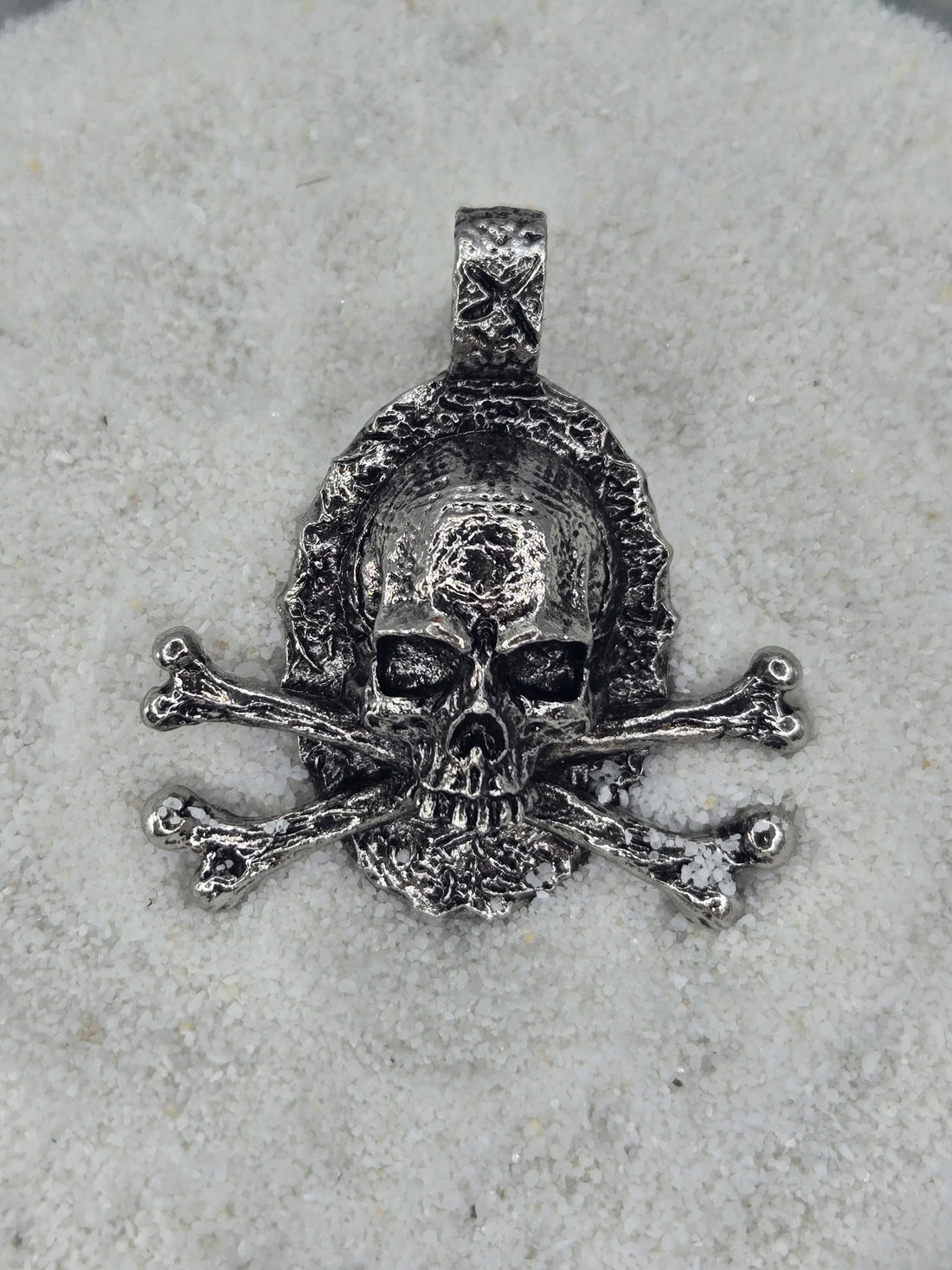 Silver Plated Skull Pendant: Gothic Alloy Charm for Jewelry | Beads for Jewelry Making | DIY Bracelet Earring Supply