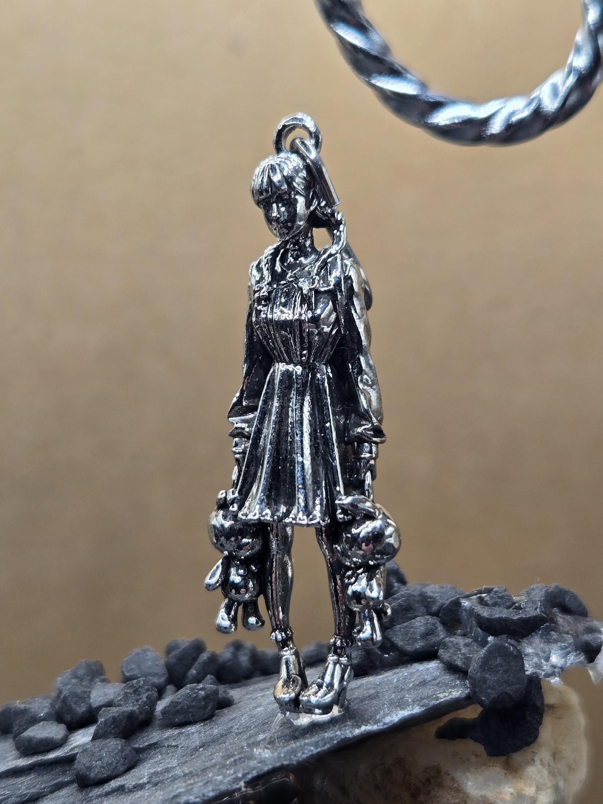 Gothic Skull Pendant: Grim Reaper Design, Silver Plated Charm | Beads for Jewelry Making | DIY Bracelet Earring Supply