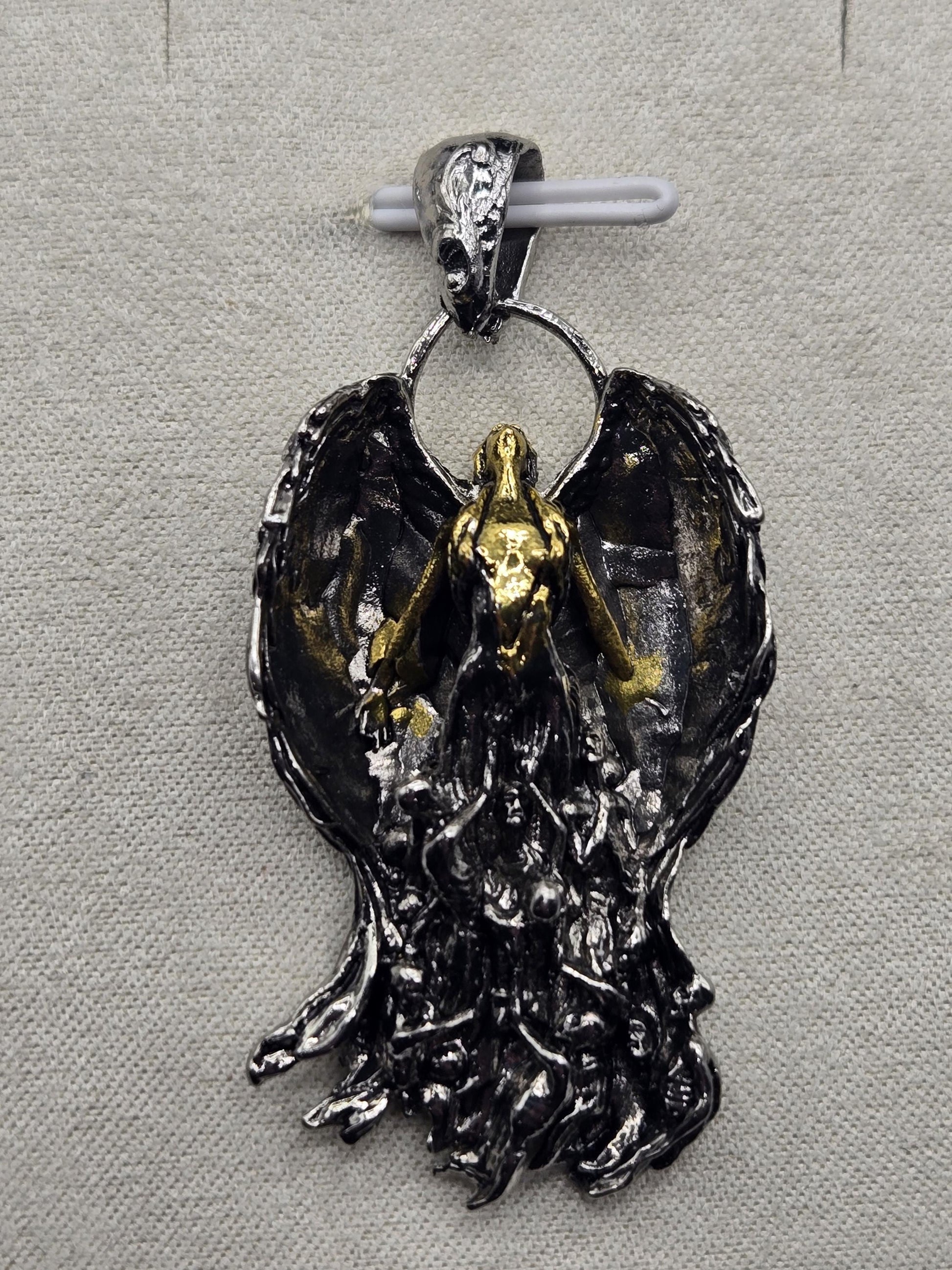 Goth Skull Pendant Charm - Silver-Plated Dark Metal Jewelry