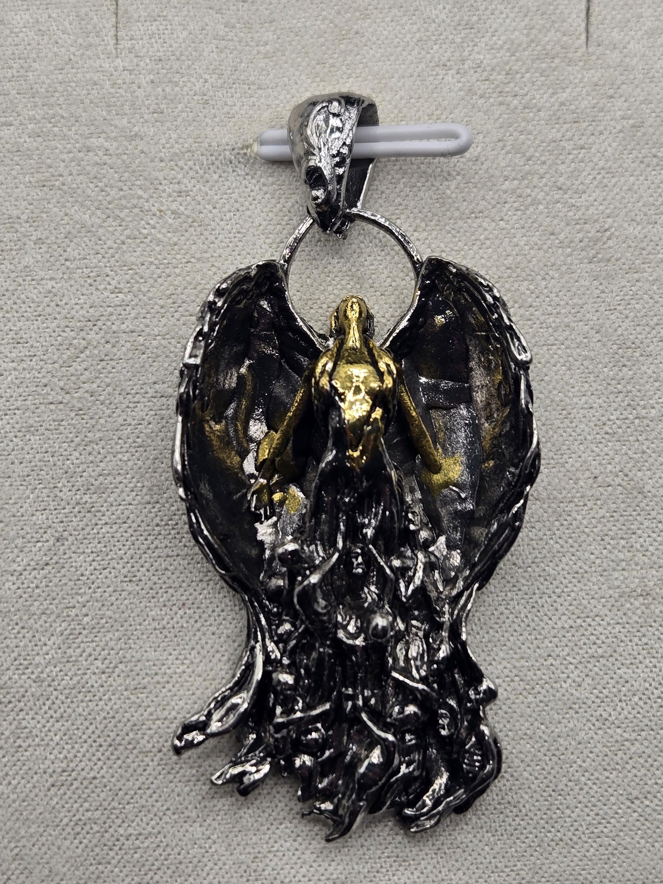 Goth Skull Pendant Charm - Silver-Plated Dark Metal Jewelry