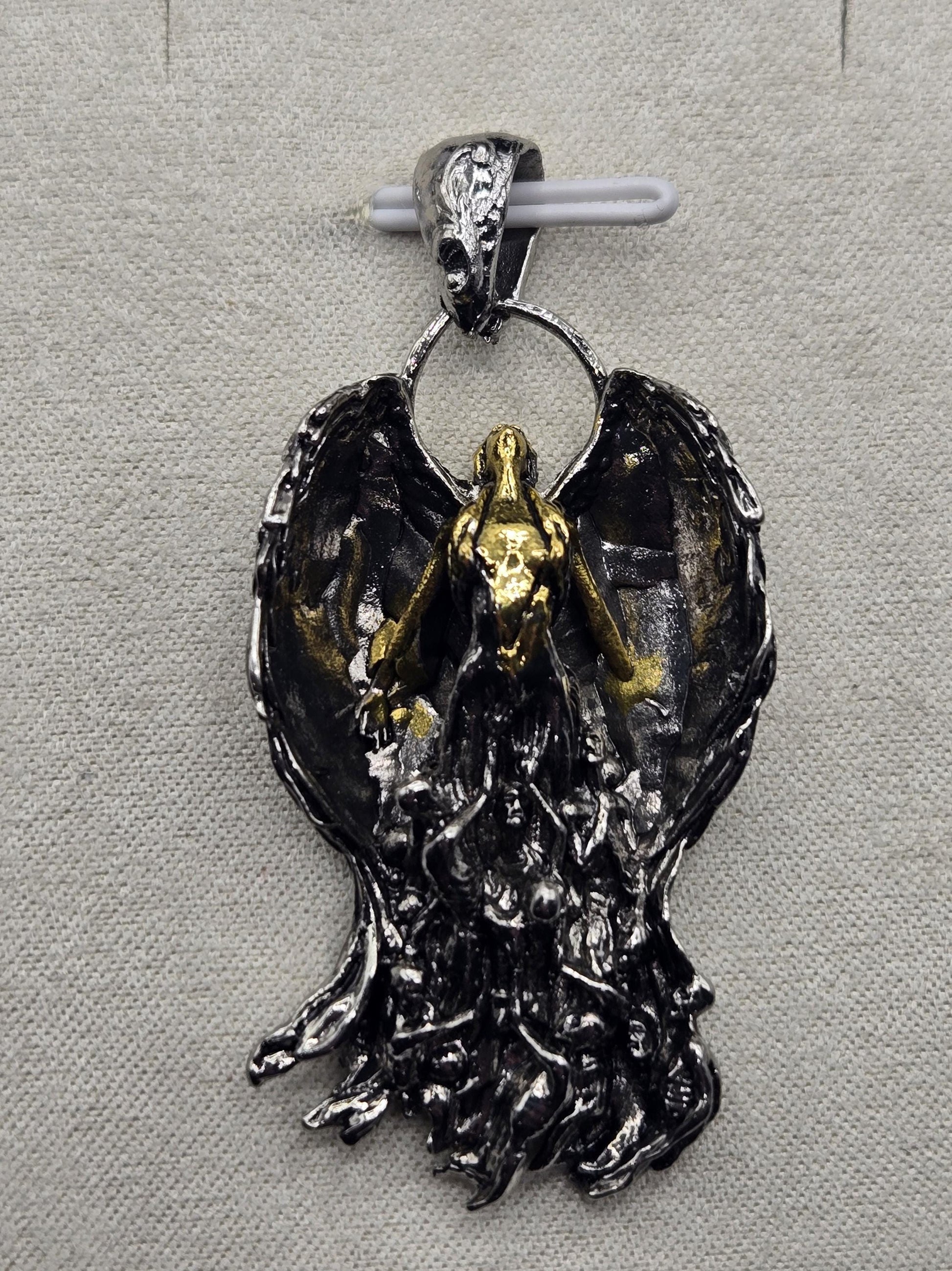 Goth Skull Pendant Charm - Silver-Plated Dark Metal Jewelry