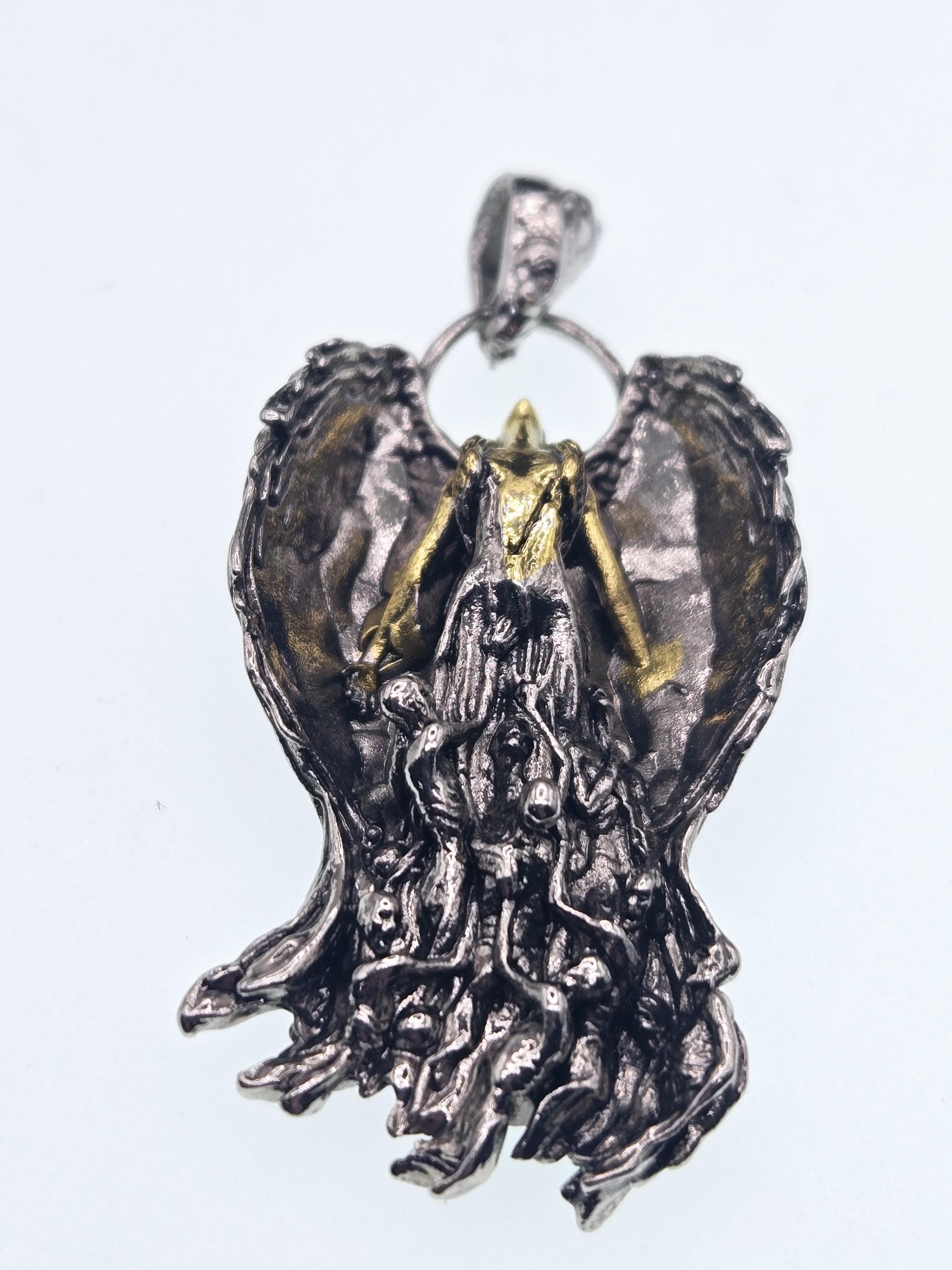 Goth Skull Pendant Charm - Silver-Plated Dark Metal Jewelry