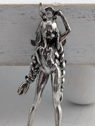 Dance Lover Pendant, Silver Plated Zinc (Angel Design, Car Charm) | Beads for Jewelry Making | DIY Bracelet Earring Supply