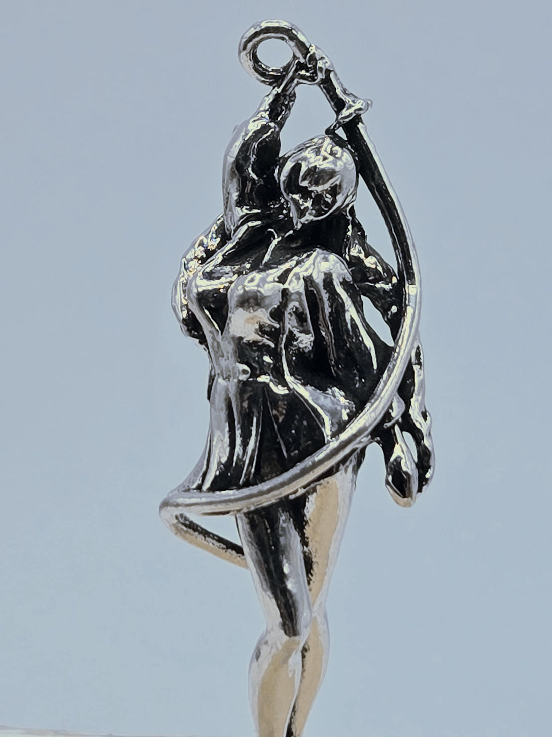 Silver Plated Gothic Pendant: Dark Fantasy Metal Charm | Beads for Jewelry Making | DIY Bracelet Earring Supply