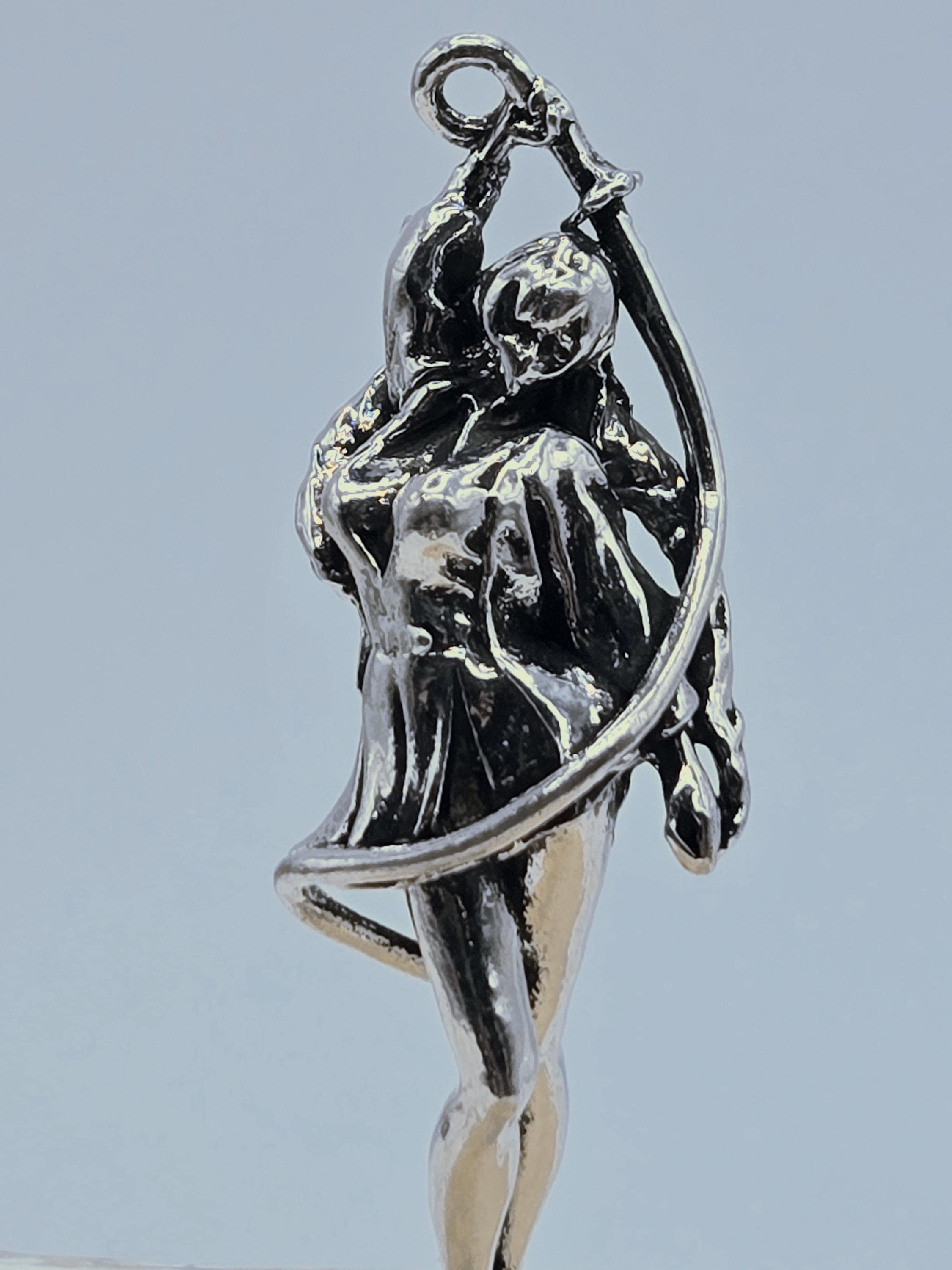 Silver Plated Gothic Pendant: Dark Fantasy Metal Charm | Beads for Jewelry Making | DIY Bracelet Earring Supply