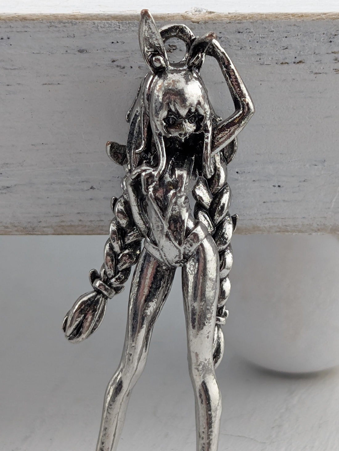 Dance Lover Pendant, Silver Plated Zinc (Angel Design, Car Charm) | Beads for Jewelry Making | DIY Bracelet Earring Supply