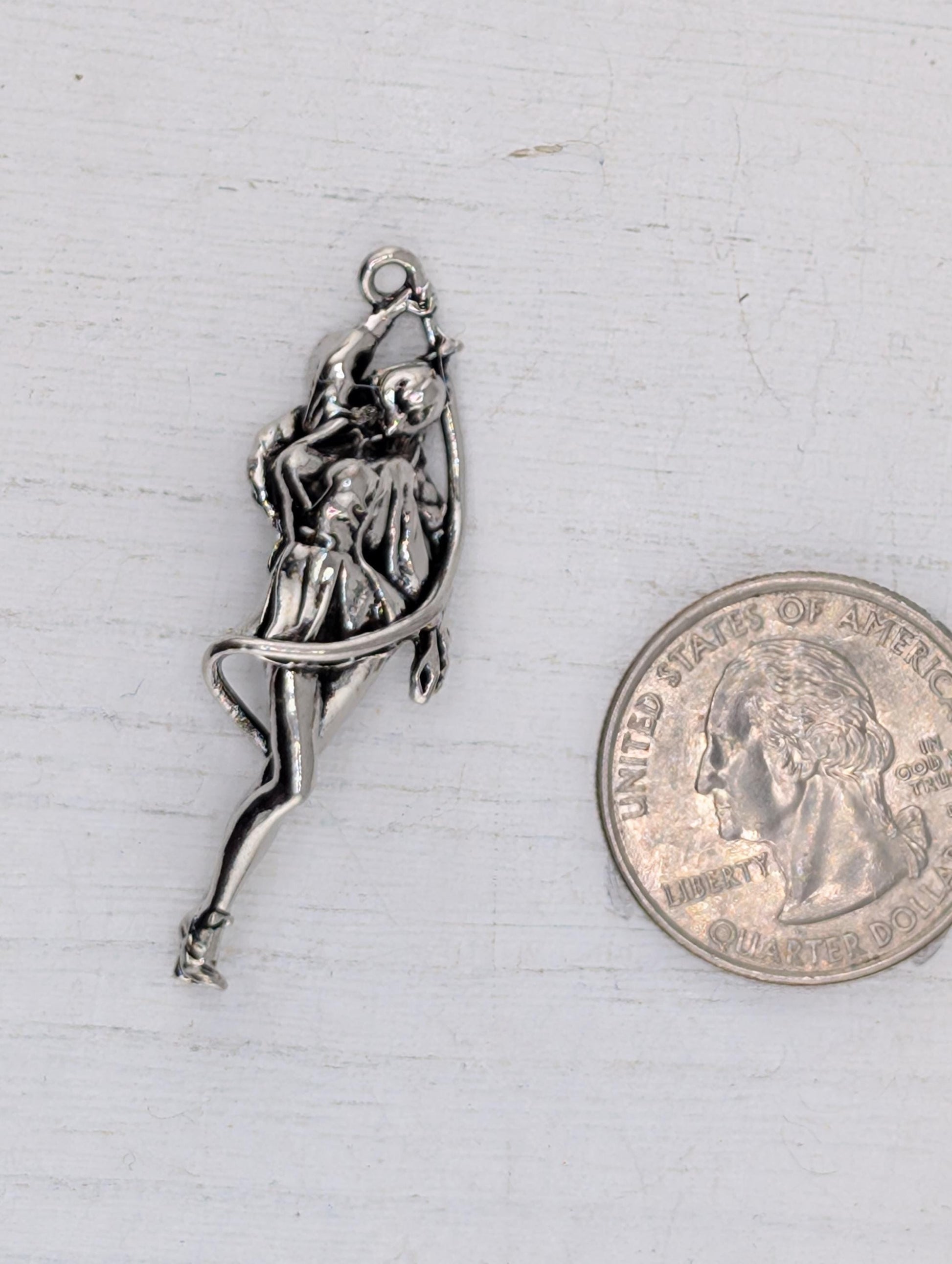 Silver Plated Gothic Pendant: Dark Fantasy Metal Charm | Beads for Jewelry Making | DIY Bracelet Earring Supply