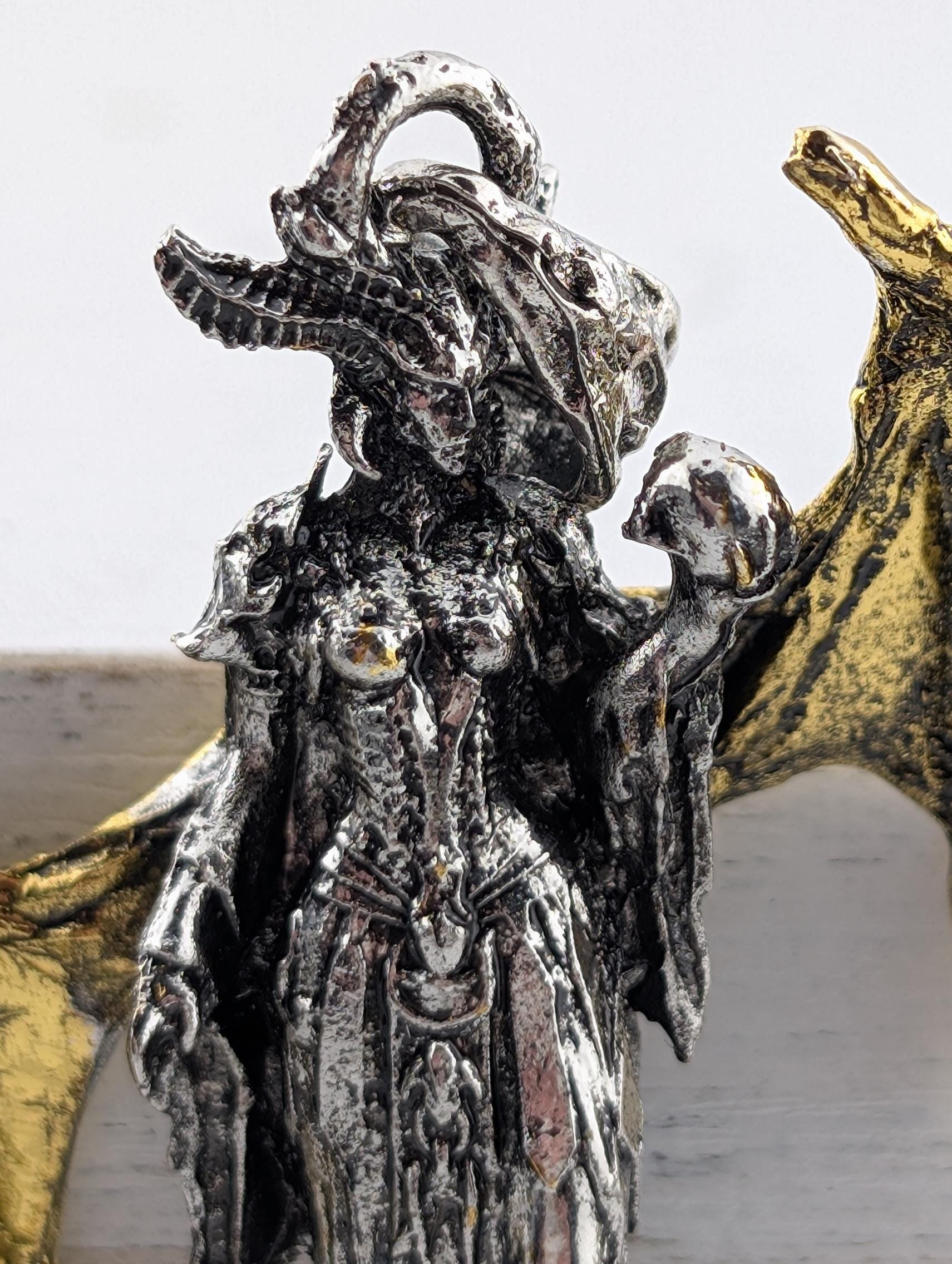 Winged Girl Pendant - Gothic Dance Motif Silver Plated Charm