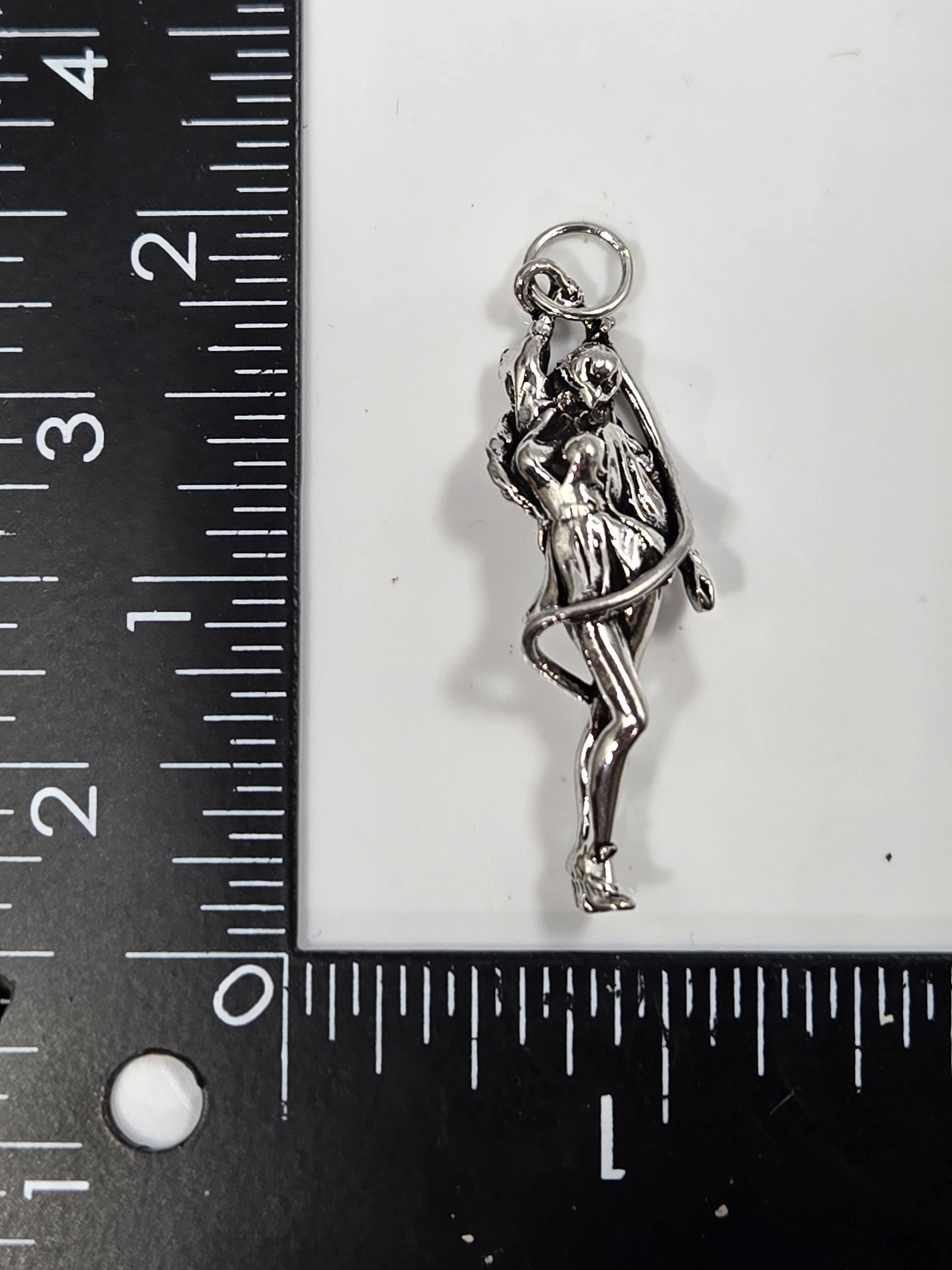 Silver Plated Gothic Pendant: Dark Fantasy Metal Charm | Beads for Jewelry Making | DIY Bracelet Earring Supply