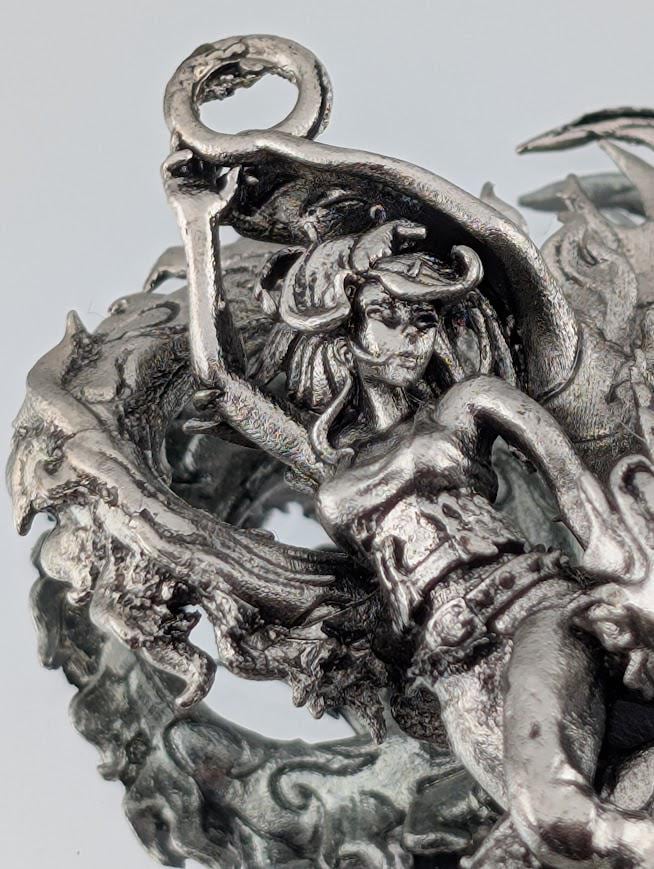 Sci-Fi Fantasy Character Silver Plated Goddess of Fire Charm (DIY Jewelry) | Beads for Jewelry Making | DIY Bracelet Earring Supply