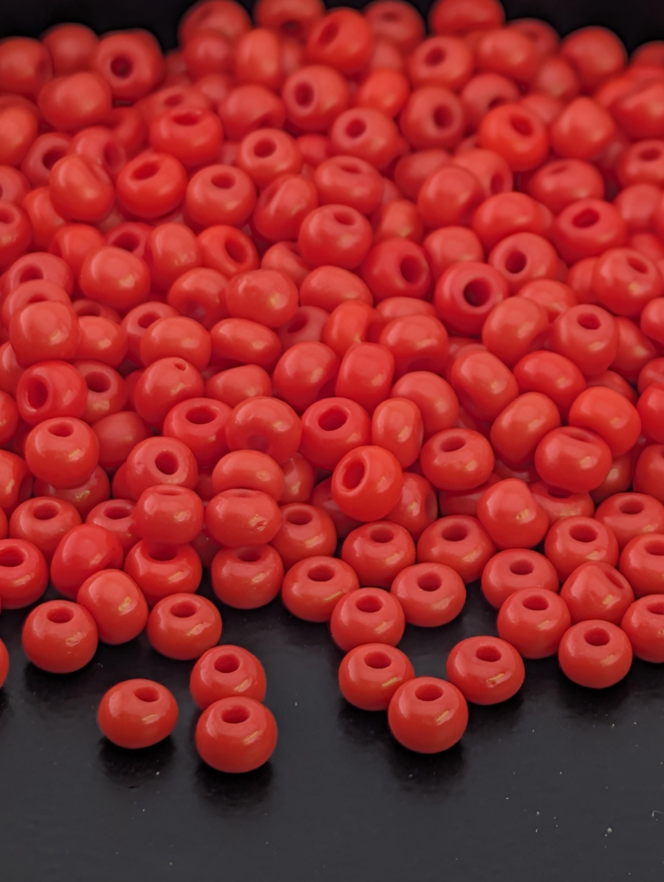Opaque Light Red | Preciosa Ornela Seed Beads | Size 8/0 | 15g Pkg ~630 pcs