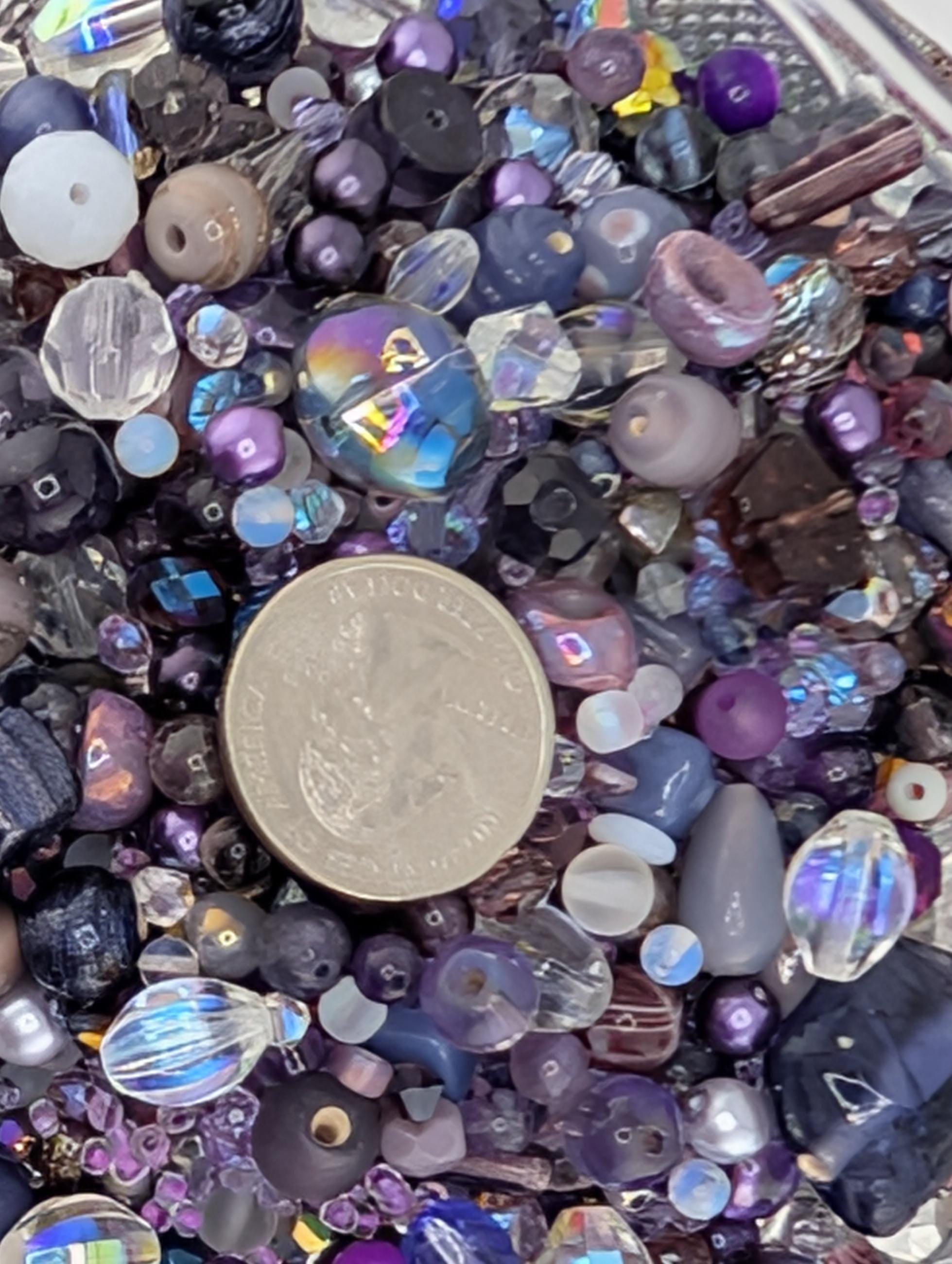 Exclusive "Plum Crazy" Bead Mix: Colorful DIY Jewelry Making Supplies (30g Pkg)