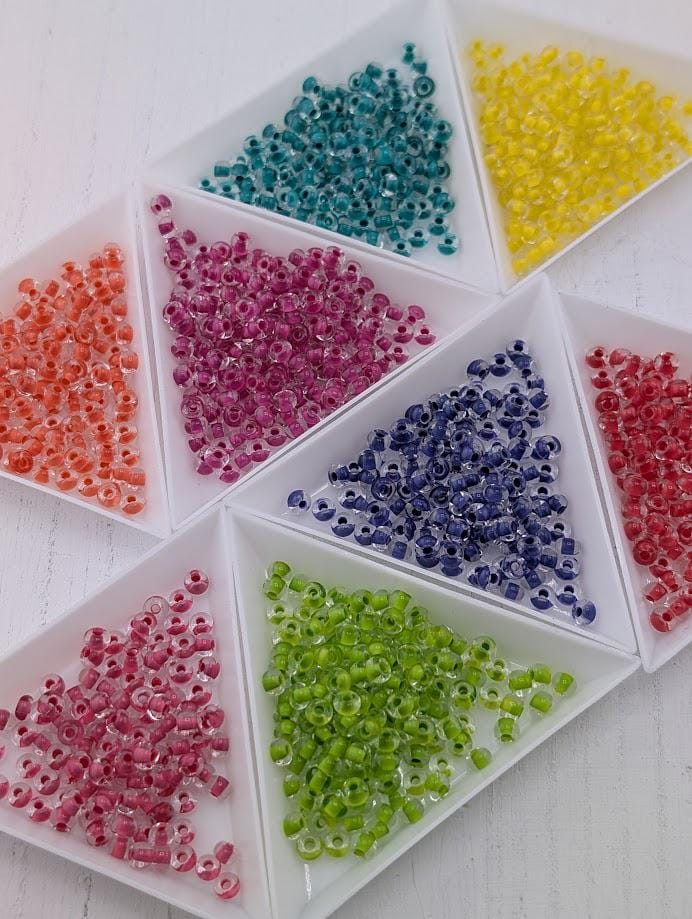 Preciosa-Ornela Glass Seed Beads: Terra-Intensive Lined - Size 6/0, 8 - 20g Tubes