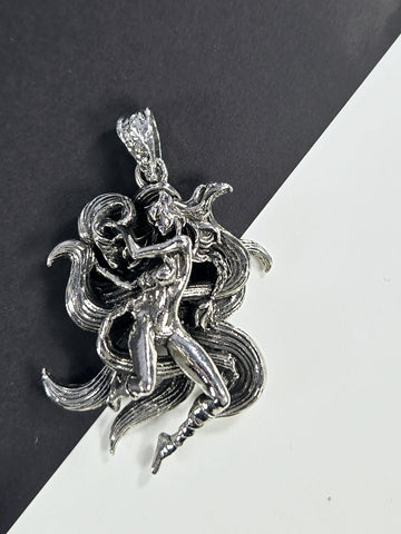 Angel Pendant: Gothic Fantasy Style (Silver Plated Charm) | Beads for Jewelry Making | DIY Bracelet Earring Supply