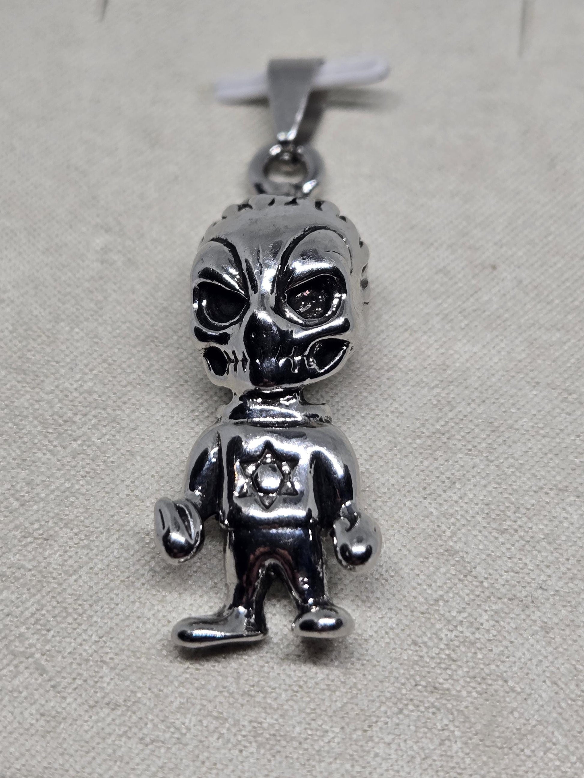 Fallen Angel Pendant: Silver Plated Anime Sci-Fi - Lightweight Charm | Beads for Jewelry Making | DIY Bracelet Earring Supply