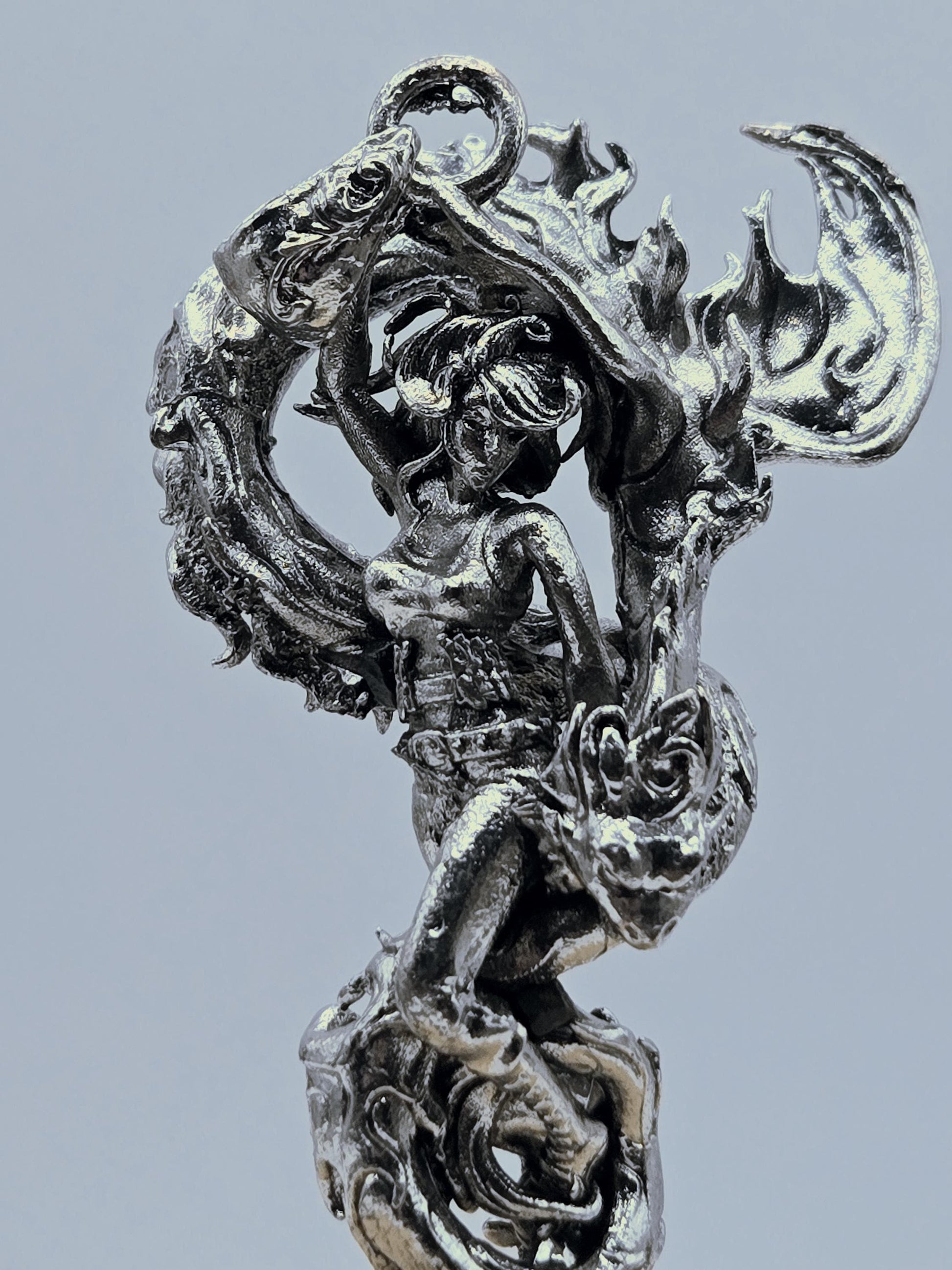 Sci-Fi Fantasy Character Silver Plated Goddess of Fire Charm (DIY Jewelry) | Beads for Jewelry Making | DIY Bracelet Earring Supply