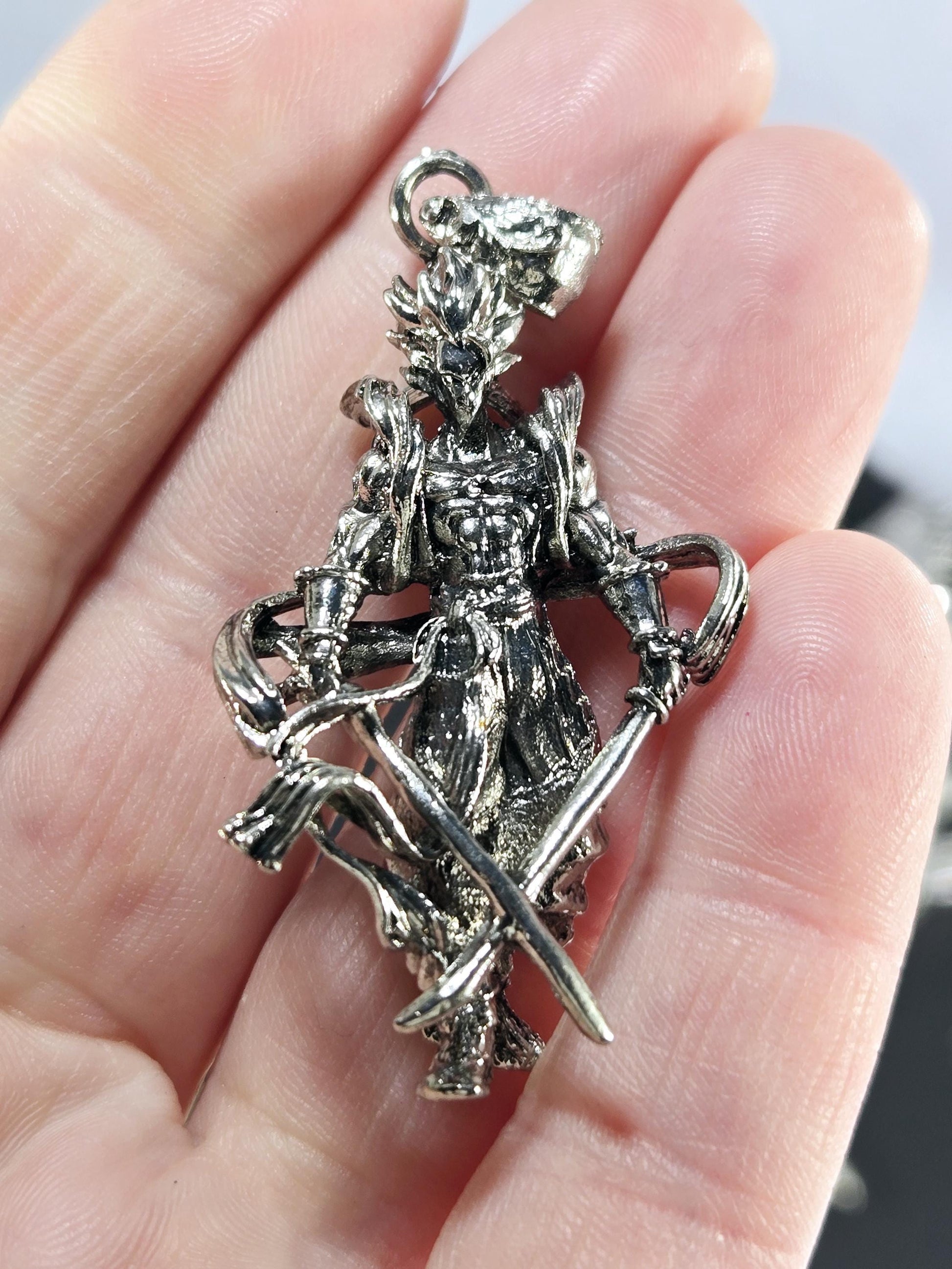 Anime Fantasy Pendant: Silver Plated Cosmic Charm | Beads for Jewelry Making | DIY Bracelet Earring Supply