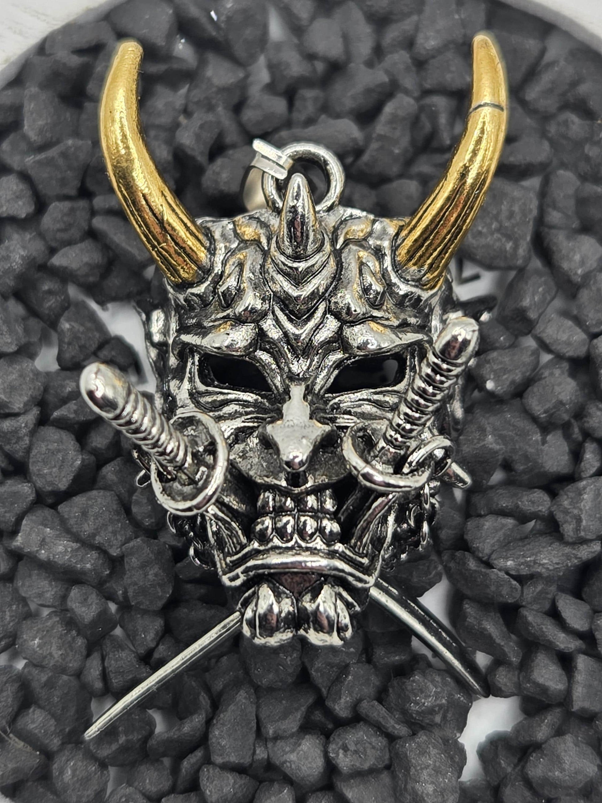 Silver Skull Pendant - Gothic Angel Wing Design for Jewelry | Beads for Jewelry Making | DIY Bracelet Earring Supply