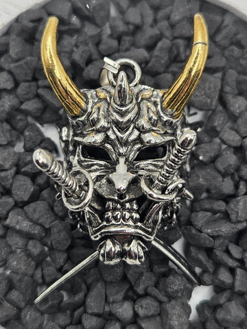 Silver Skull Pendant - Gothic Angel Wing Design for Jewelry | Beads for Jewelry Making | DIY Bracelet Earring Supply