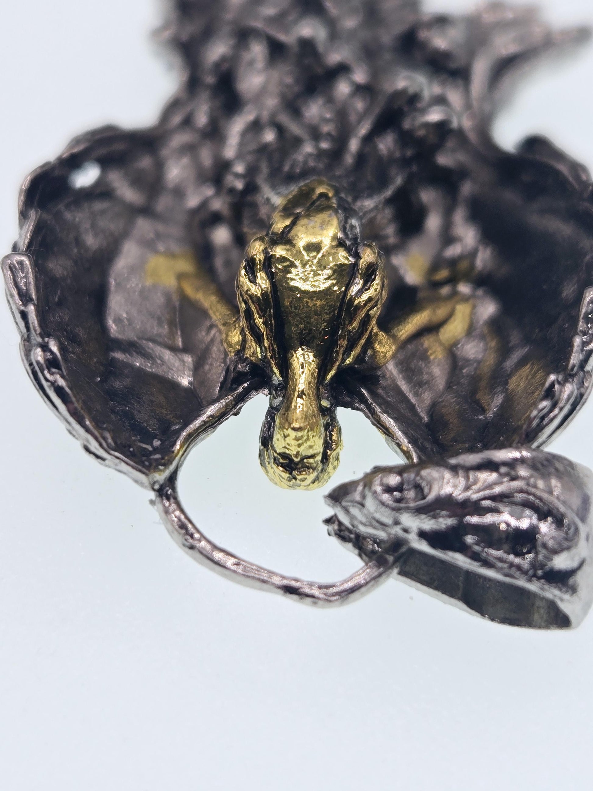 Goth Skull Pendant Charm - Silver-Plated Dark Metal Jewelry
