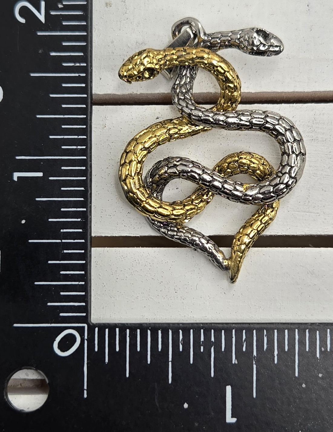 Snake Symbol Pendant: Gothic Silver Plated Car Charm
