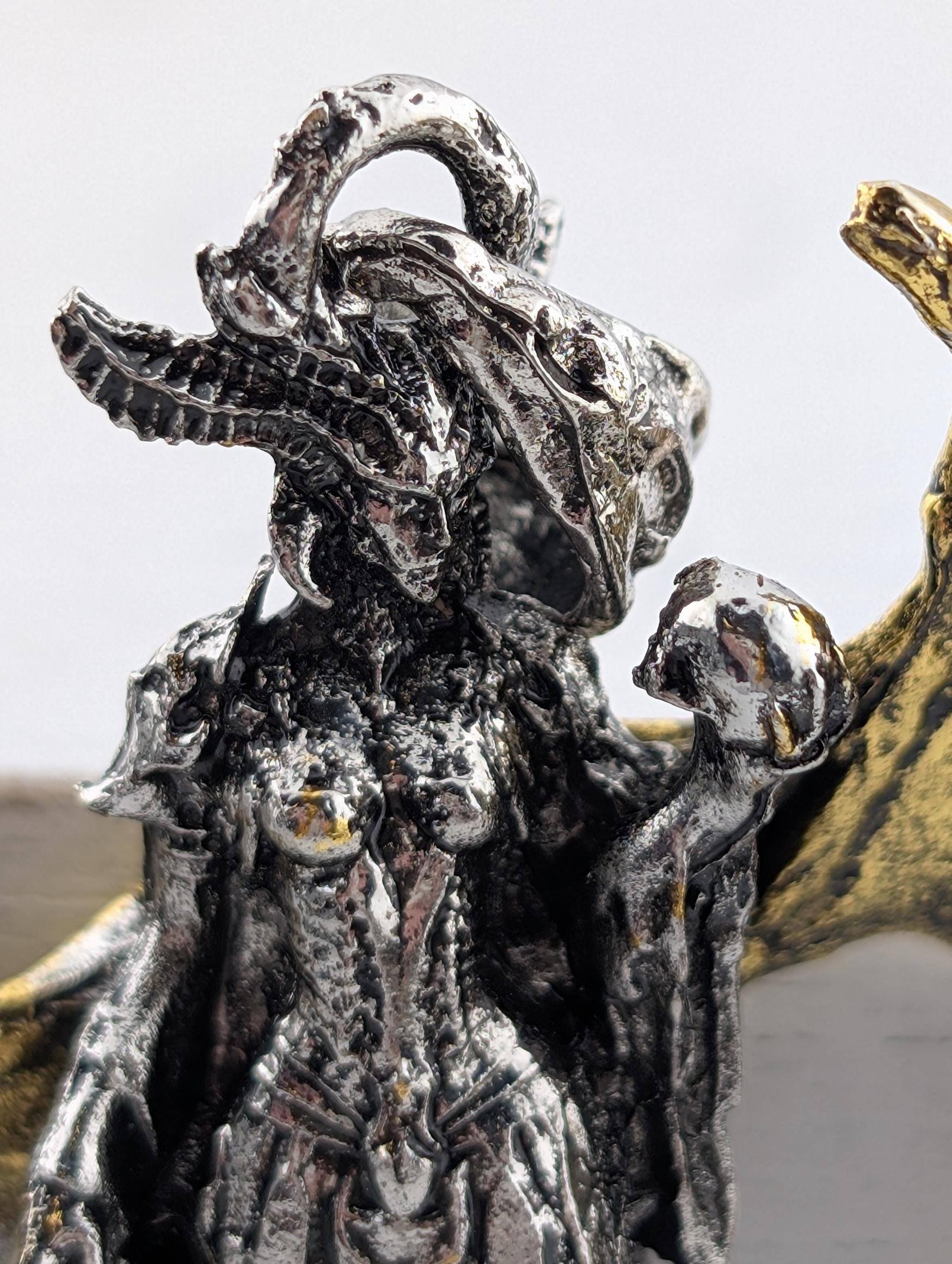 Winged Girl Pendant - Gothic Dance Motif Silver Plated Charm