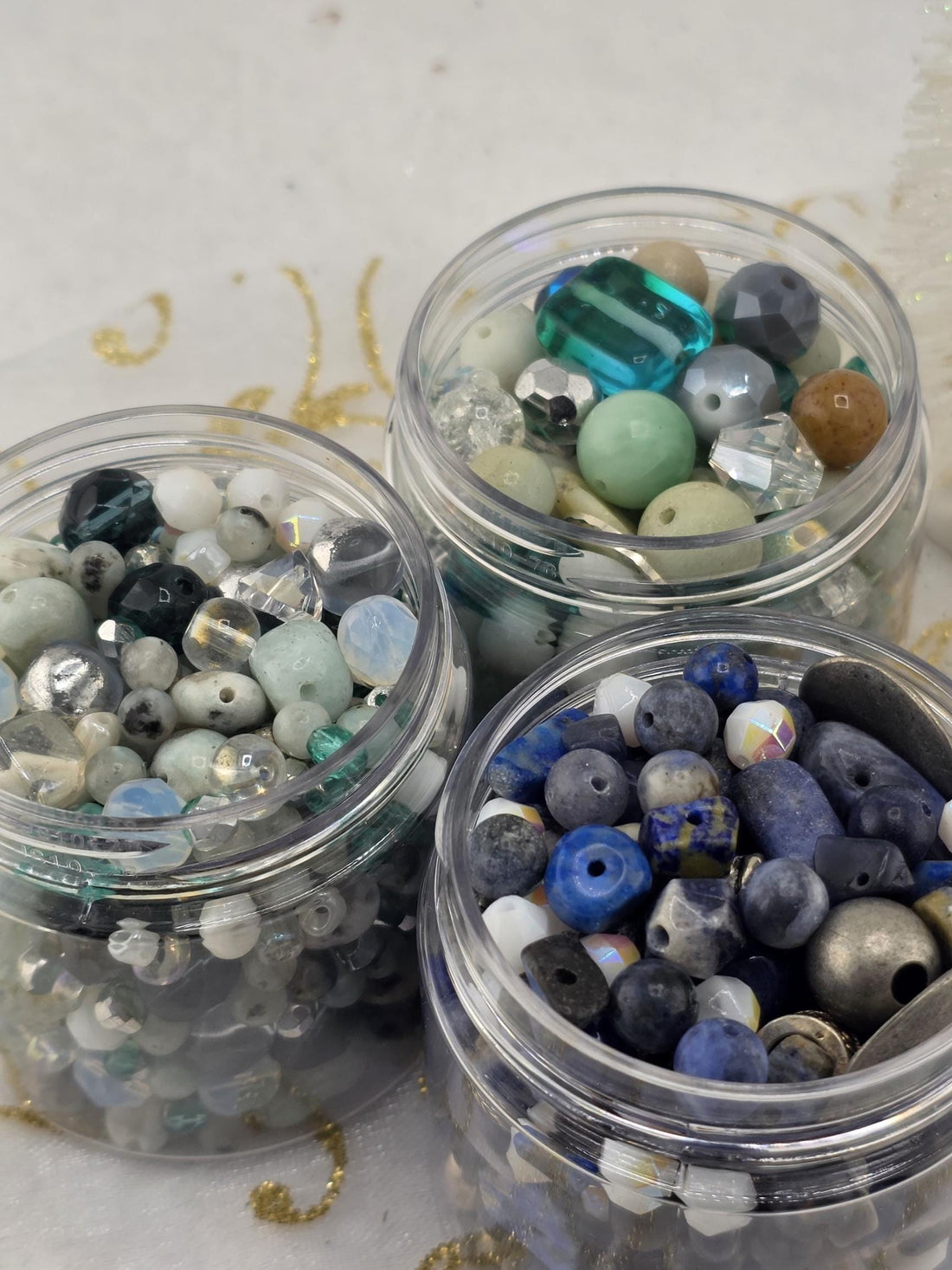 Pick 3 Gemstone Bead Mix Set: Three 2oz Packs of Natural Stone Beads You choose the mix