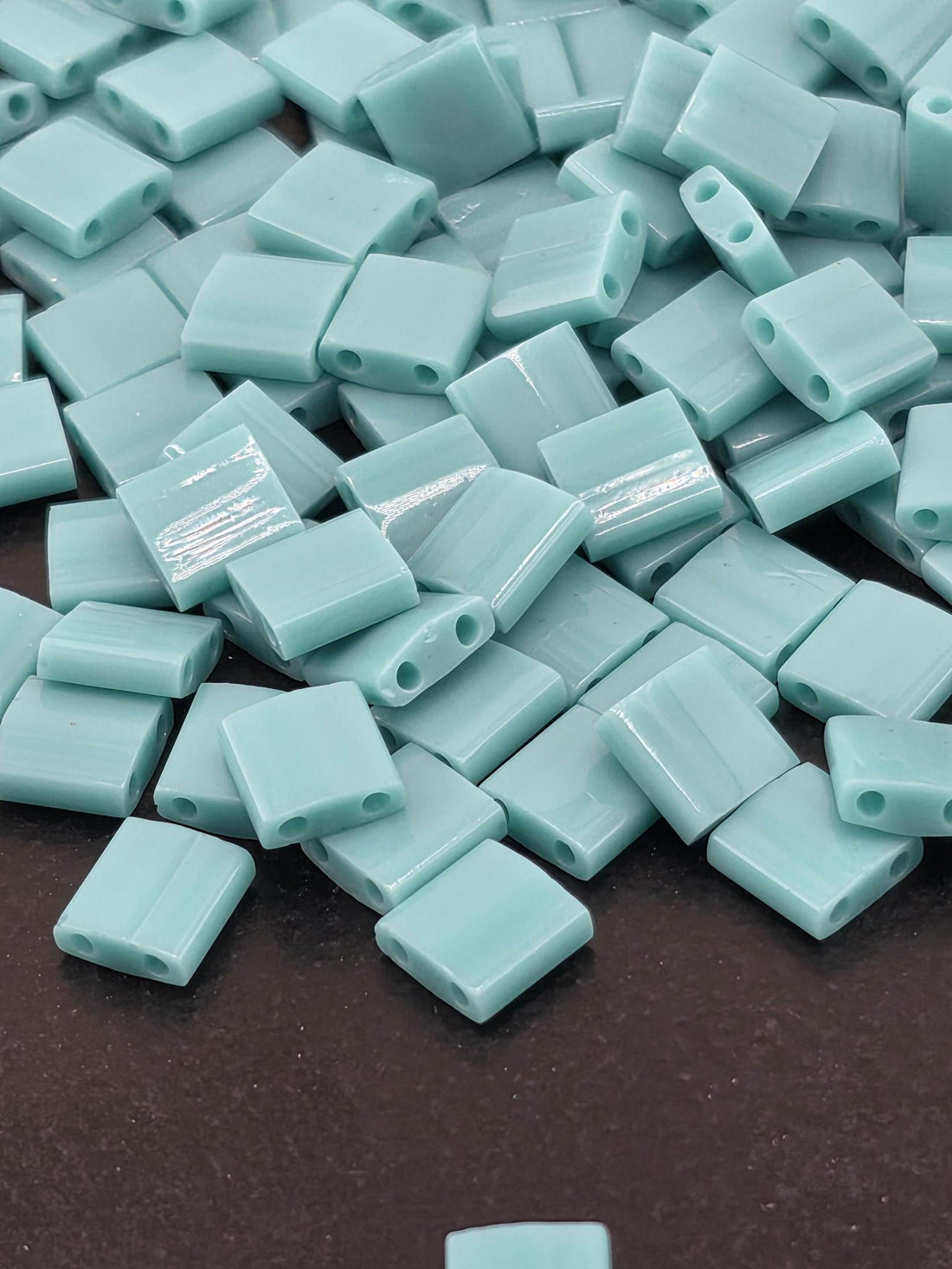 TL0412-Miyuki Tila Beads:Aqua O (7.5g pkg)