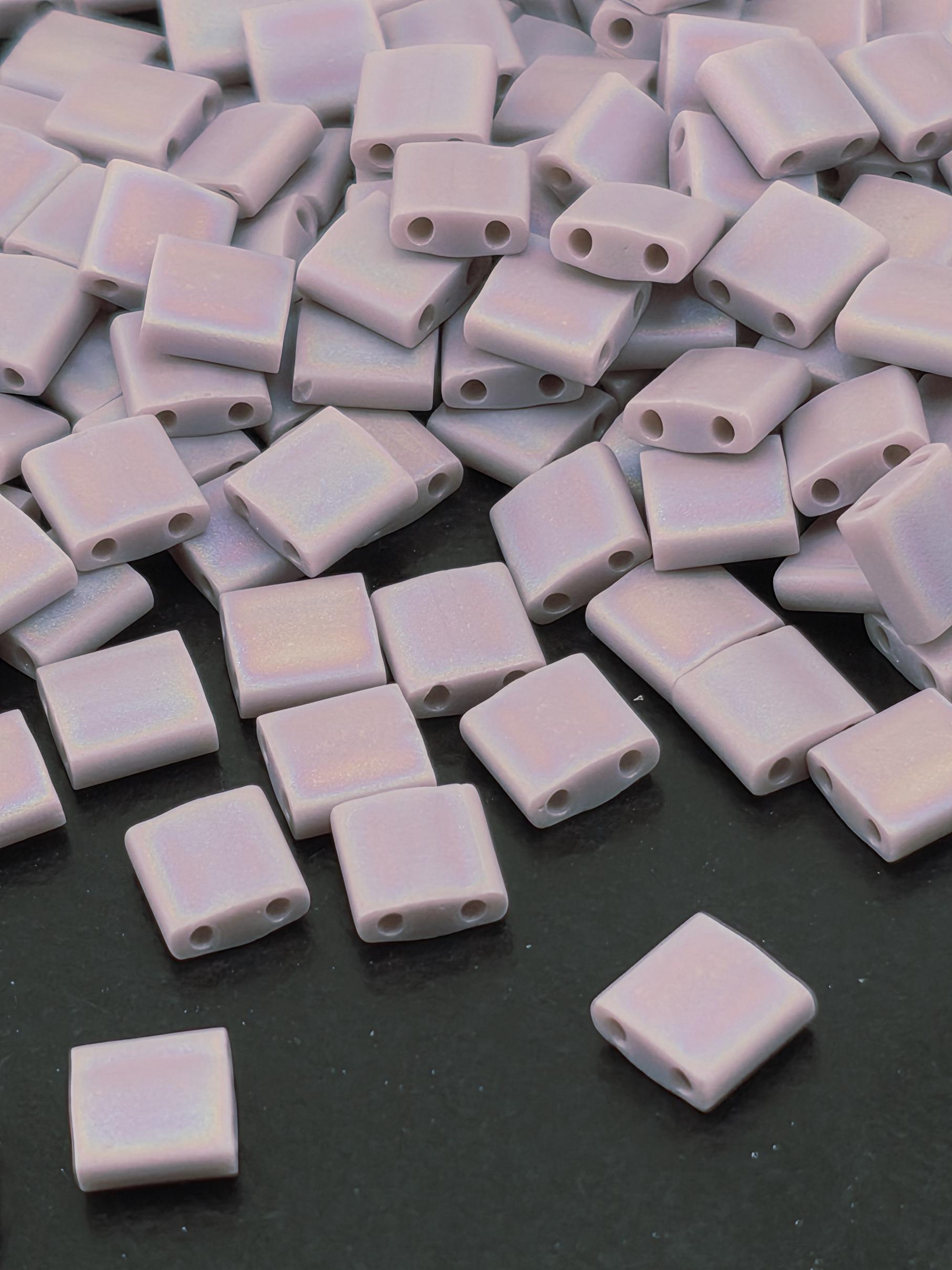 TL0410FR-Miyuki Tila Beads:Dusky Lavender O/MA/R (7.5g pkg)