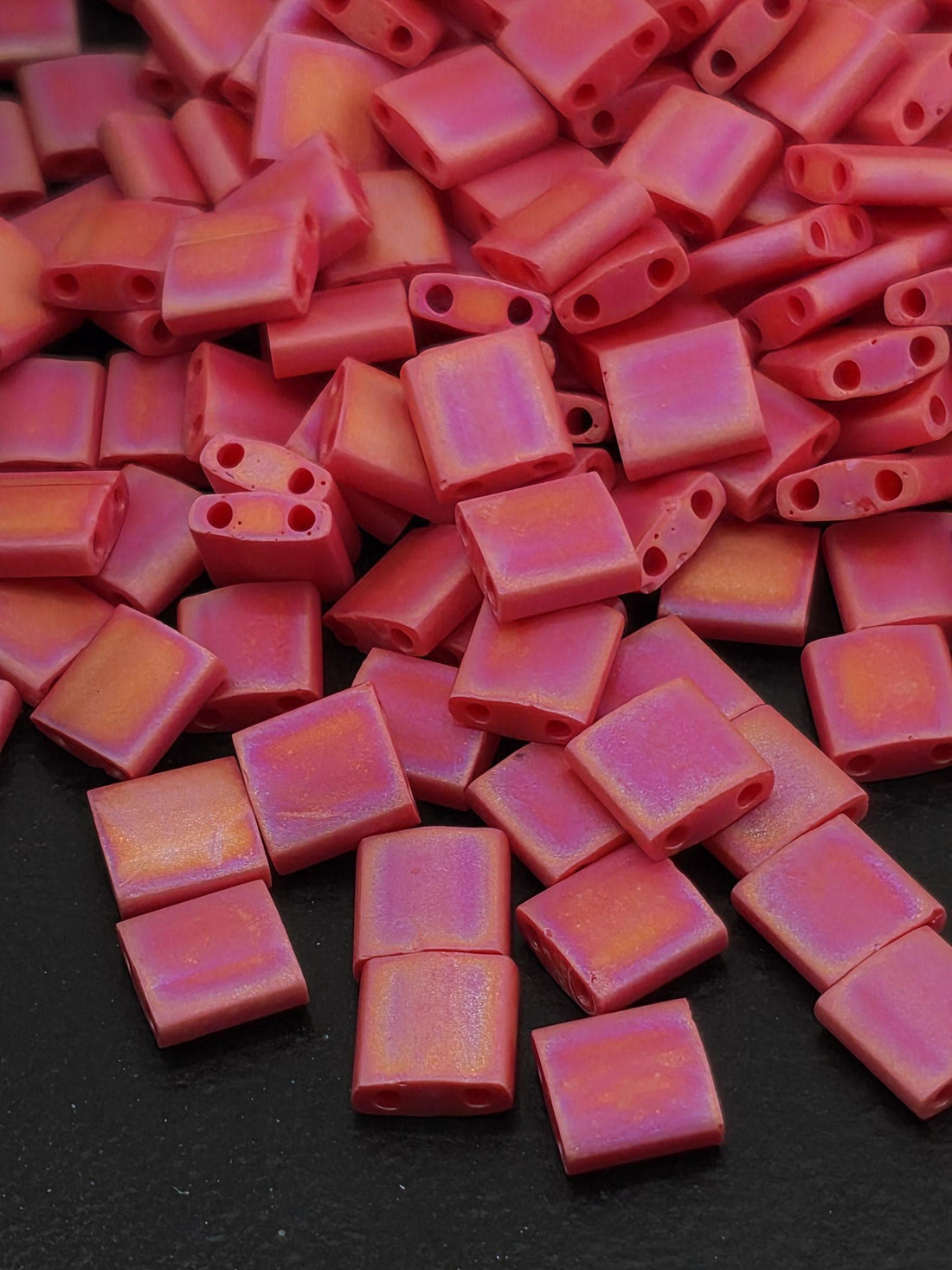 TL0408FR-Miyuki Tila Beads:Dark Red O/MA/R (7.5g pkg)