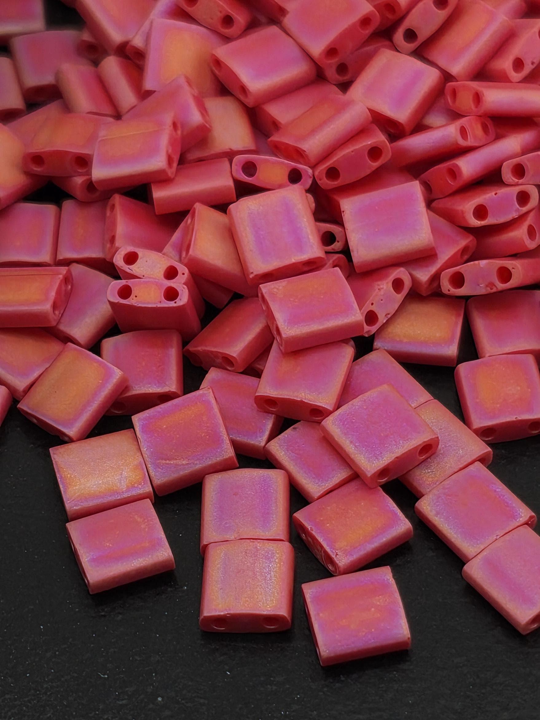 TL0408FR-Miyuki Tila Beads:Dark Red O/MA/R (7.5g pkg)