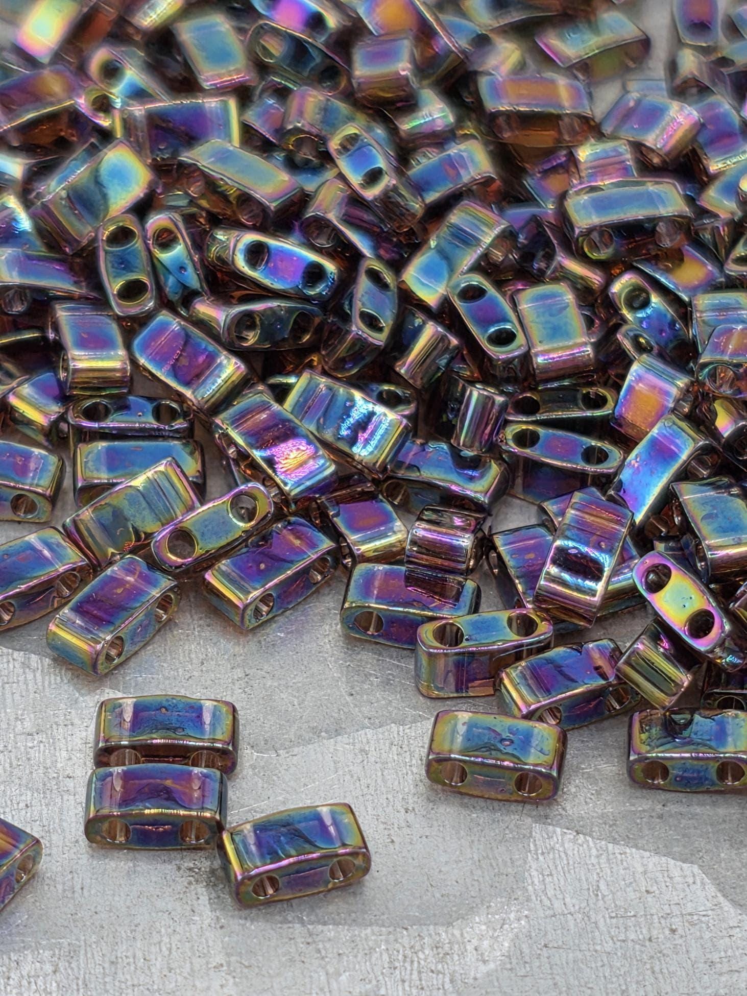 HTL0296-Miyuki Half-TIla Beads:Dark Amethyst T/R (7.5g pkg)