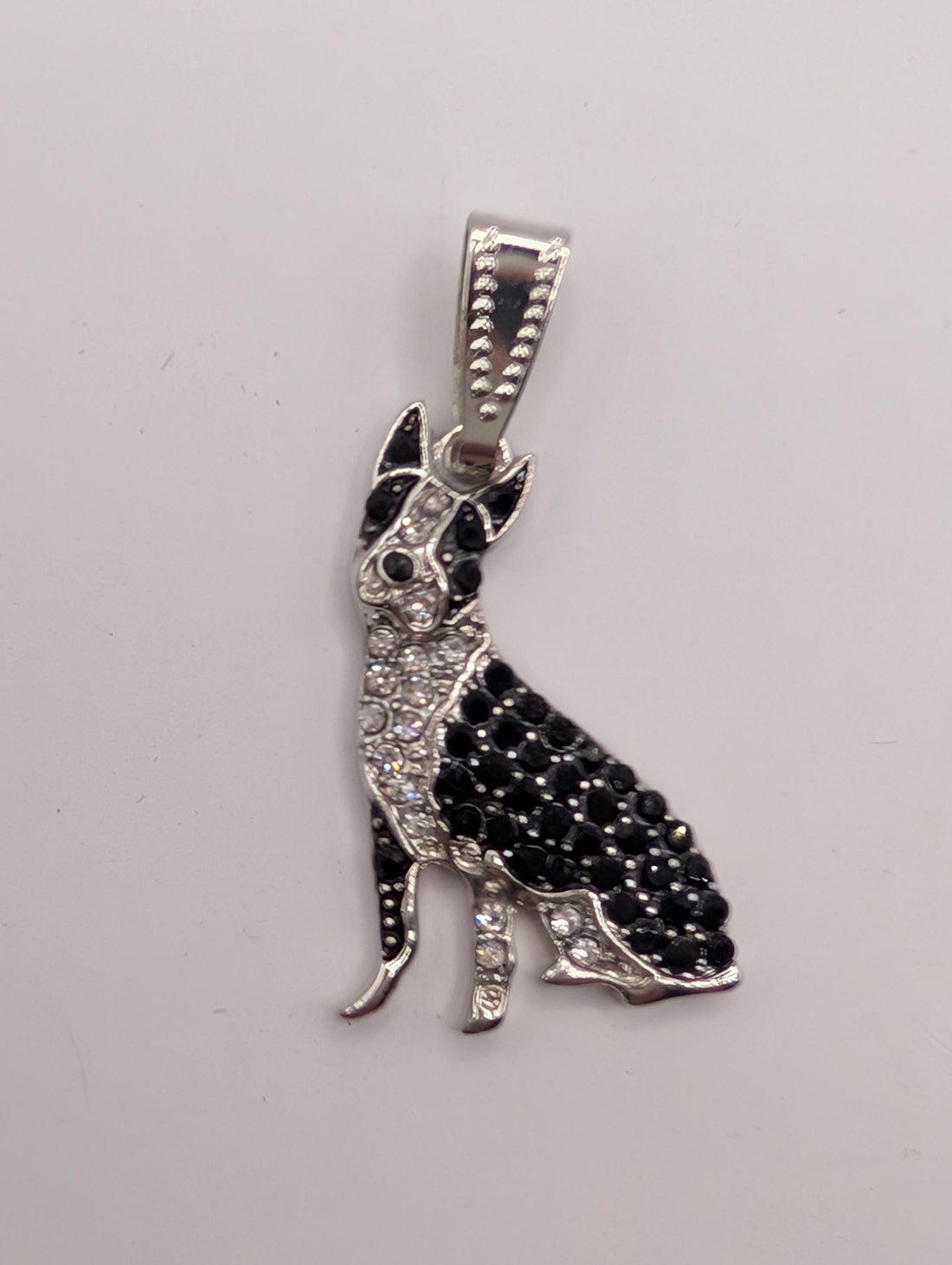 Boxer Dog Pendant: Silver Plated Sparkling Charm (Jewelry or Bag) | Bag Charm | Purse Accessory | Gift Idea