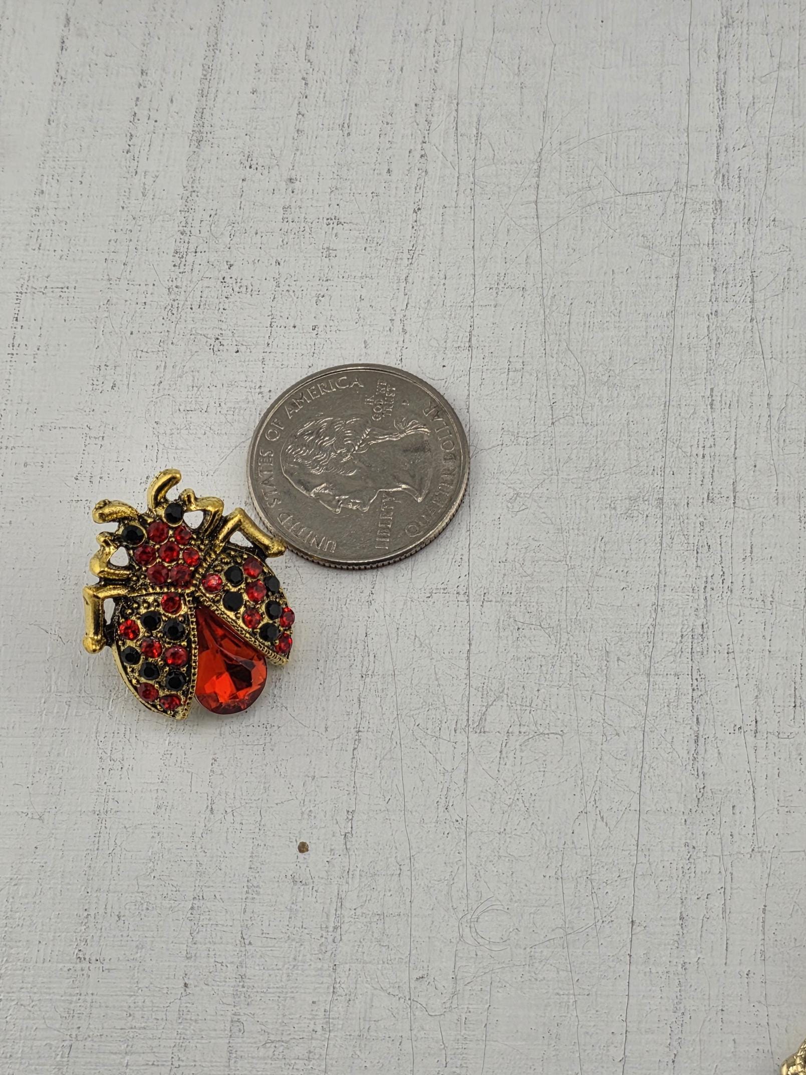 Vintage Style Beetle Brooch - Gold Plated Nature Pin | Handmade Pin | Jacket Scarf Hat Accessory | Gift Idea