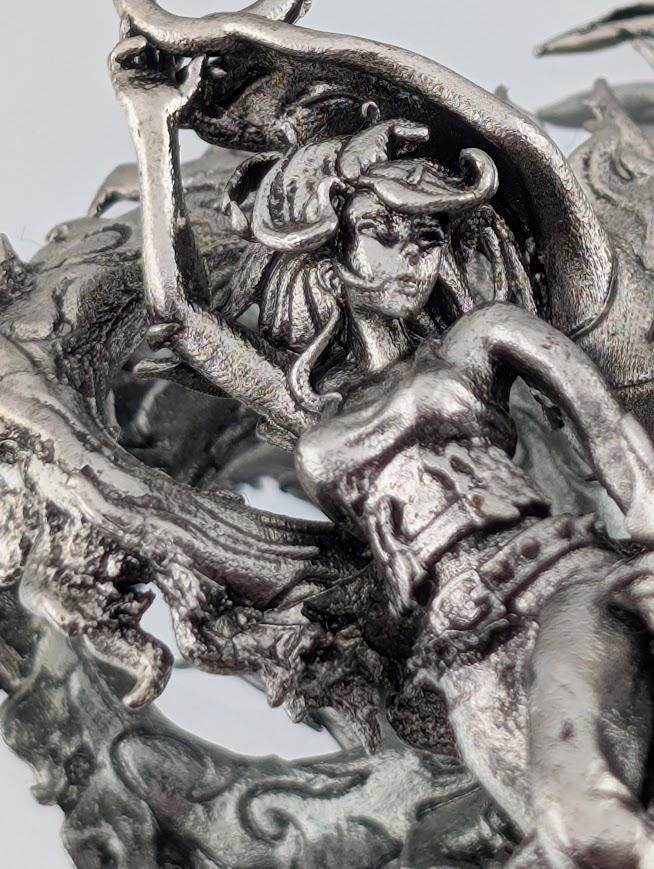 Sci-Fi Fantasy Character Silver Plated Goddess of Fire Charm (DIY Jewelry) | Beads for Jewelry Making | DIY Bracelet Earring Supply