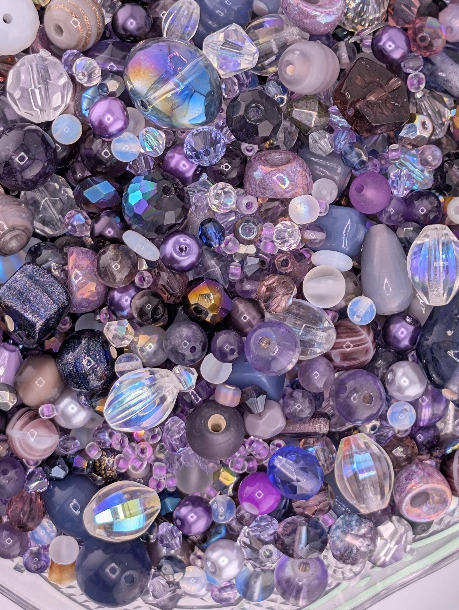 Exclusive "Plum Crazy" Bead Mix: Colorful DIY Jewelry Making Supplies (30g Pkg)