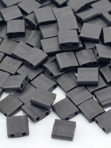 TL0401F-Miyuki Tila Beads:Black O/MA (7.5g pkg)