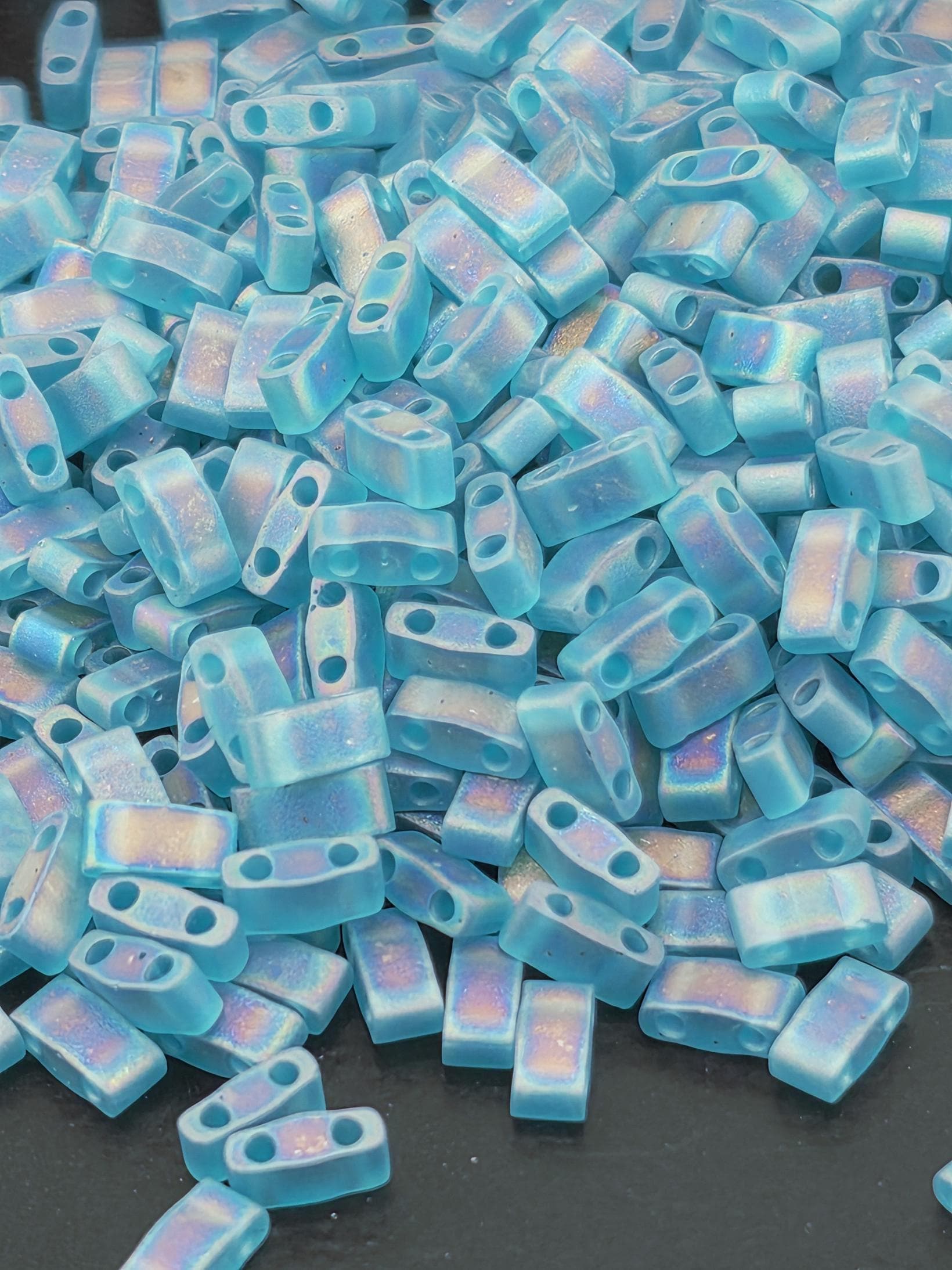 HTL2405FR-Miyuki Half-TIla Beads:Dark Teal T/MAIR (7.5g pkg)